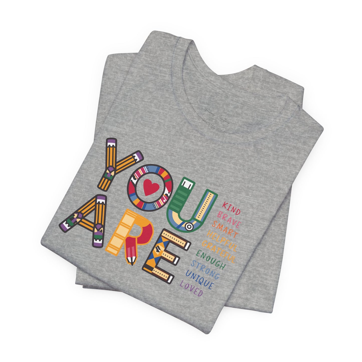 Bella + Canvas Teacher Tee, Unisex Jersey Short Sleeve Tee, Comfortable, You are Affirmations