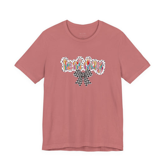 Bella + Canvas Test Day Short Sleeve Tee, Fun Gift, Party Attire, Unisex Shirt, Casual Wear, Summer Style