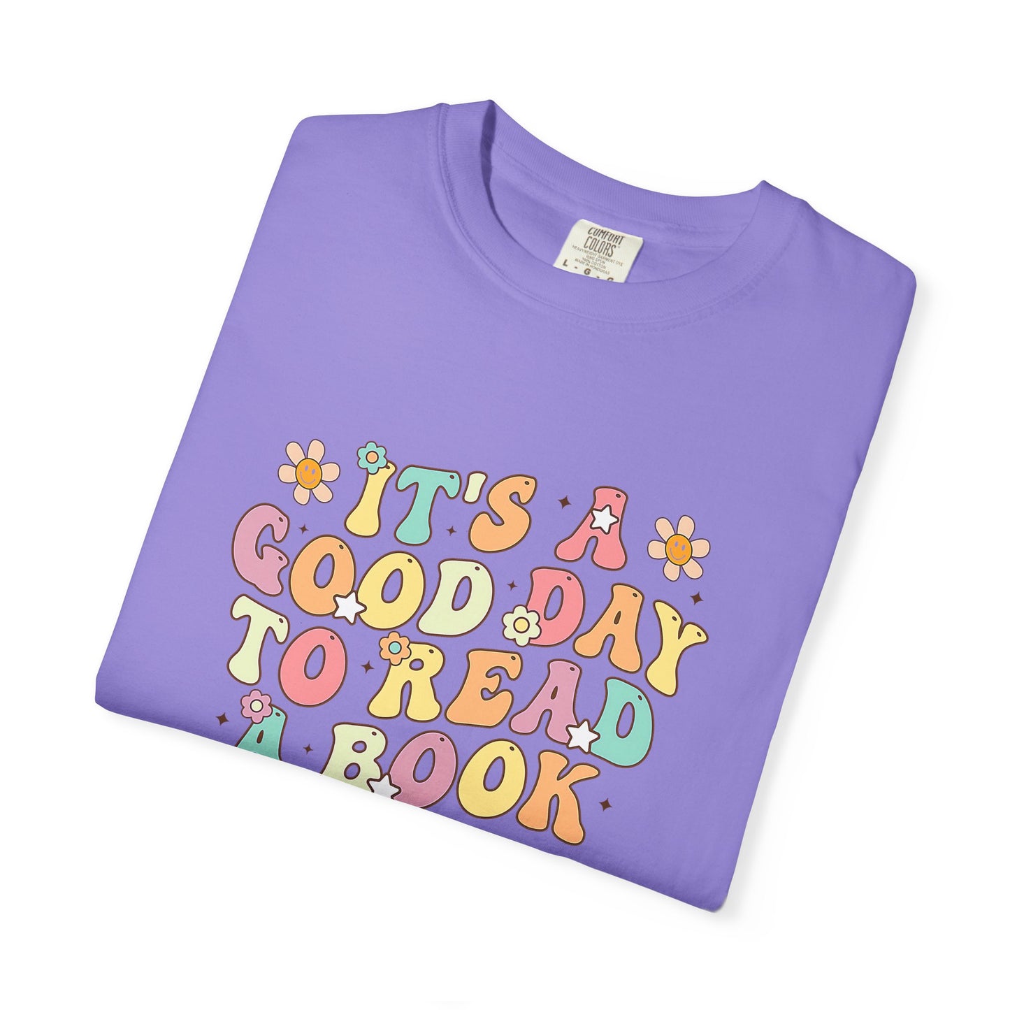 Comfort Colors Unisex Teacher It's a Good Day to Read a Book T-Shirt - Perfect for Teachers, Back to School, Gifts, Classroom Apparel, Casual Wear