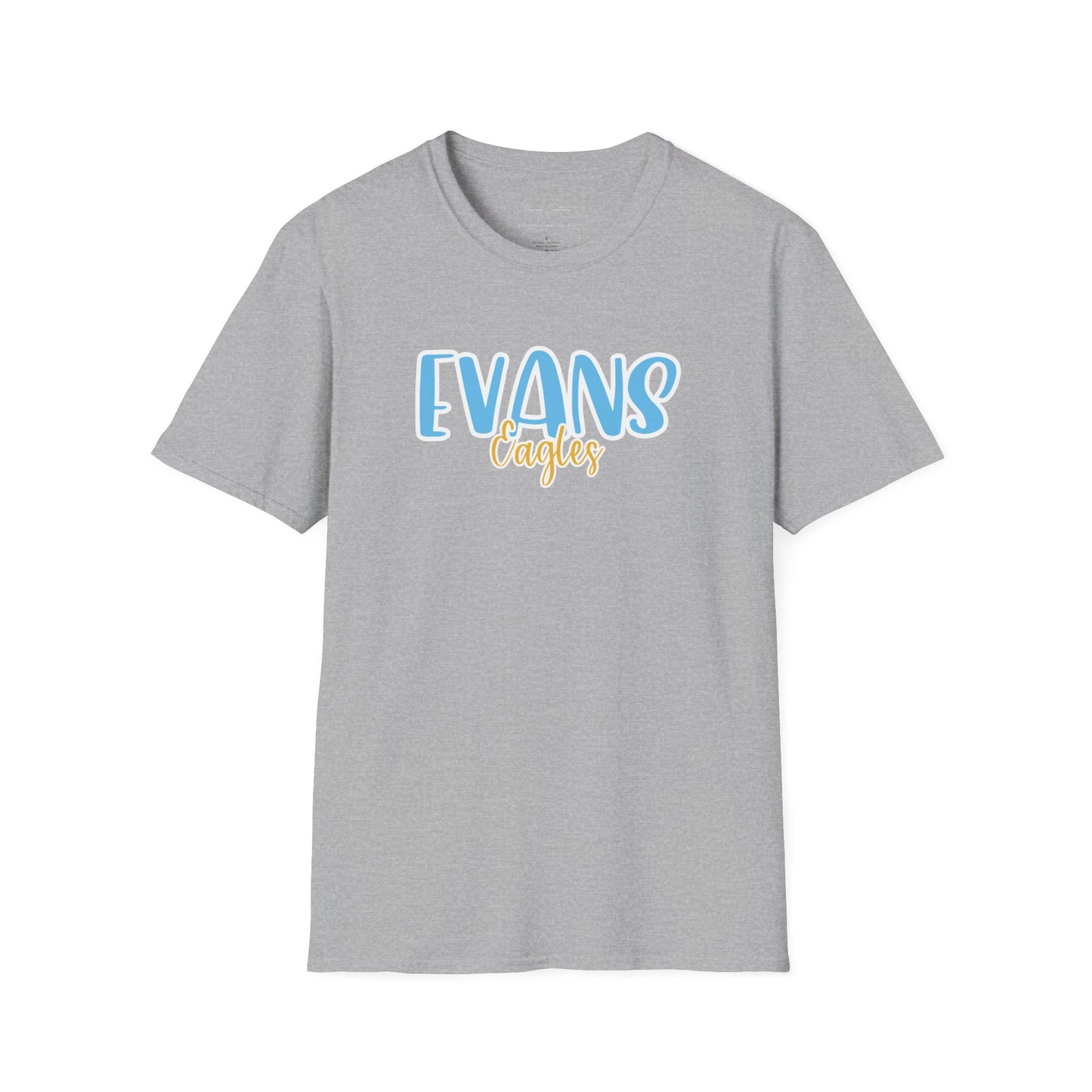 Gildan Evans Eagles Style 2 Unisex Softstyle T-Shirt, Cute Graphic Tee, Team Spirit Shirt, Casual Wear, Gift for Fans
