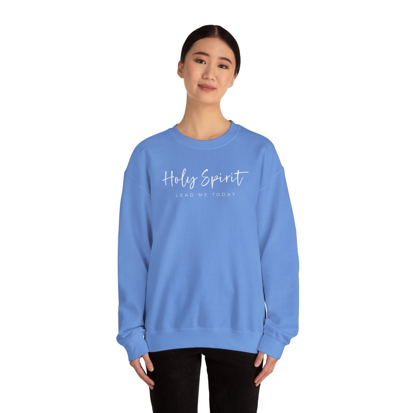 Gildan Comfortable Unisex Crewneck Sweatshirt - "Holy Spirit Lead Me Today" - Faithful Gift, Cozy Wear, Inspirational Apparel, Spiritual [...]