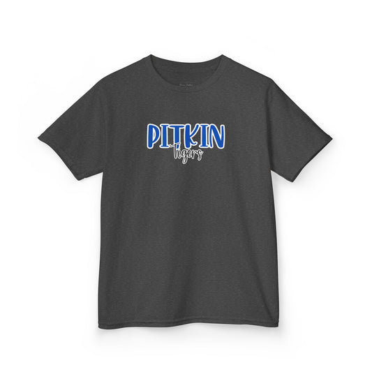 Gildan Kids Heavy Cotton Tee with Pitkin Tigers Style 2 Design, Cute Children's T-Shirt, School Spirit Apparel, Gift for Young Fans, Sporty Kids Wear