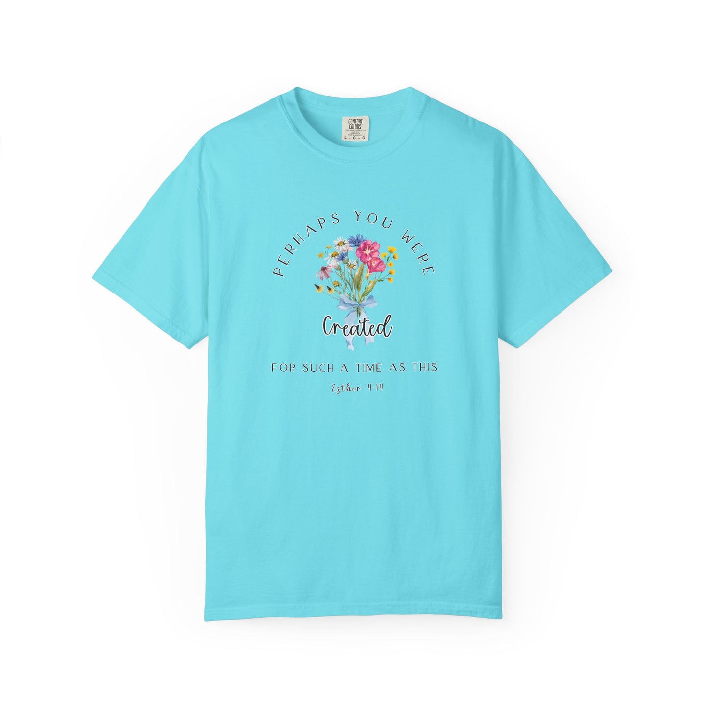 Comfort Colors Esther 4:14 Light colors Inspirational Floral T-Shirt, Unisex Garment-Dyed Tee, Perfect Gift, Spiritual Apparel, Thoughtful Quote Shirt, Everyday Wear