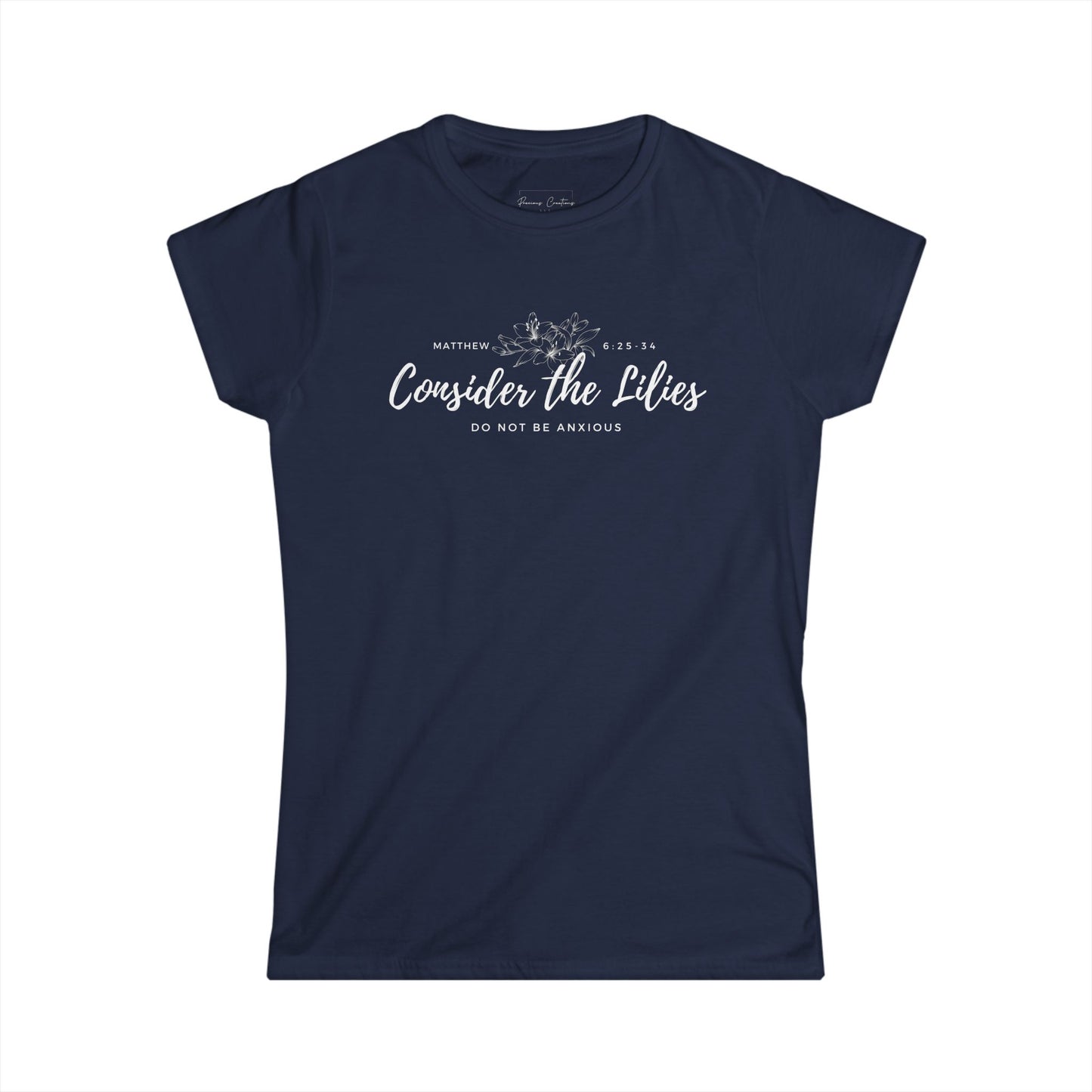 Gildan Inspirational Women's Tee - Consider the Lilies, Motivational Tshirt, Gift for Her, Faith Based Apparel, Christian Clothing, [...]