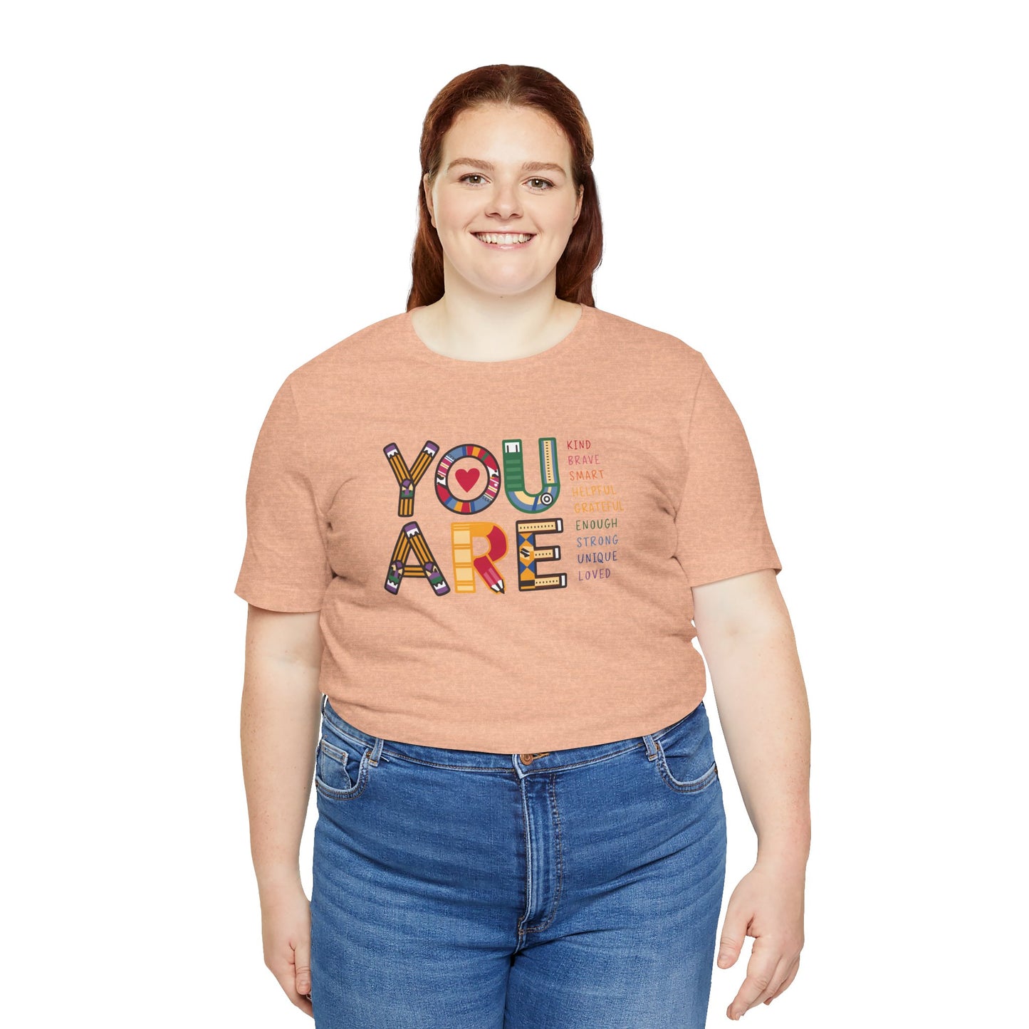 Bella + Canvas Teacher Tee, Unisex Jersey Short Sleeve Tee, Comfortable, You are Affirmations