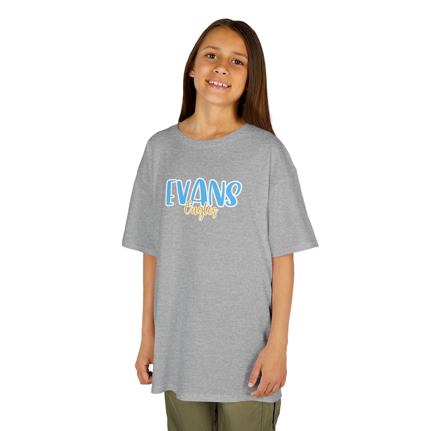 Gildan Kids Heavy Cotton Tee with Evans Eagles Style 2 Design, Cute Children's T-Shirt, School Spirit Apparel, Gift for Young Fans, Sporty Kids Wear