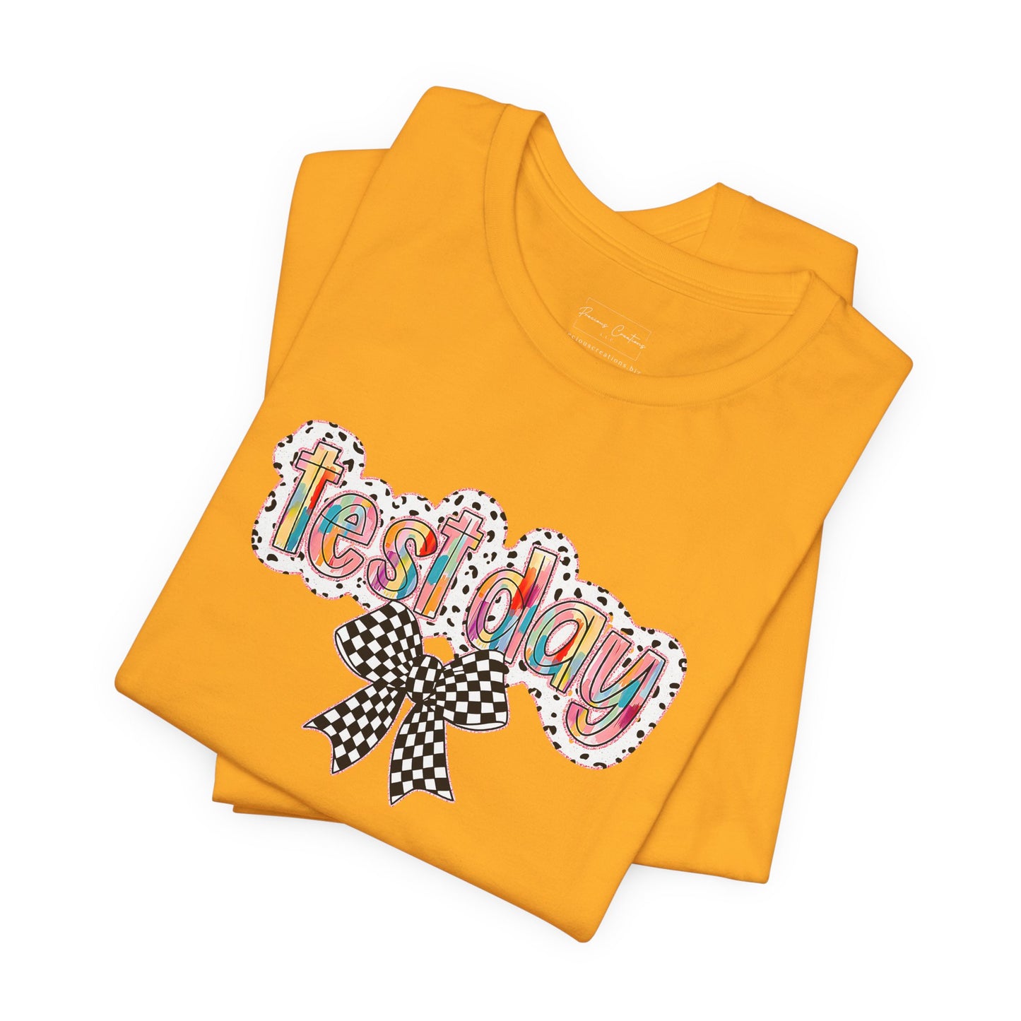 Bella + Canvas Test Day Short Sleeve Tee, Fun Gift, Party Attire, Unisex Shirt, Casual Wear, Summer Style