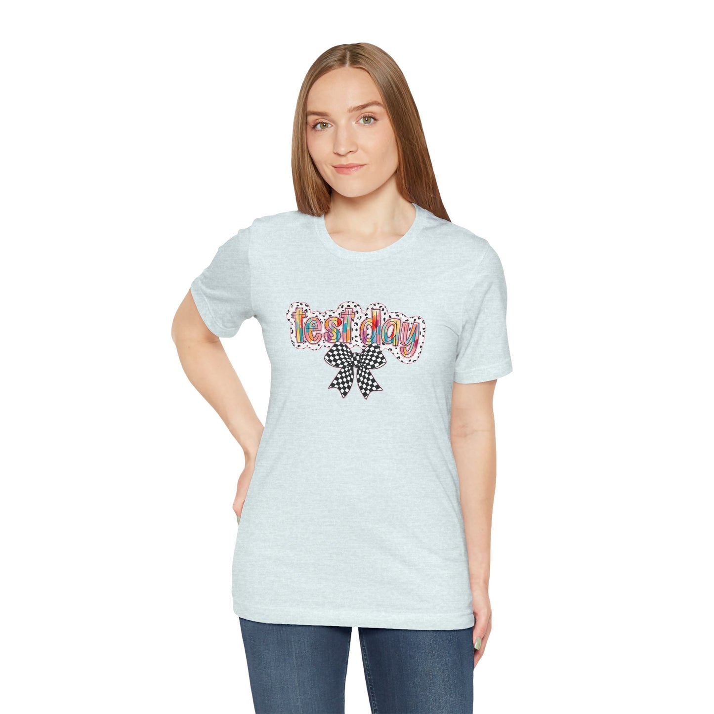 Bella + Canvas Test Day Short Sleeve Tee, Fun Gift, Party Attire, Unisex Shirt, Casual Wear, Summer Style