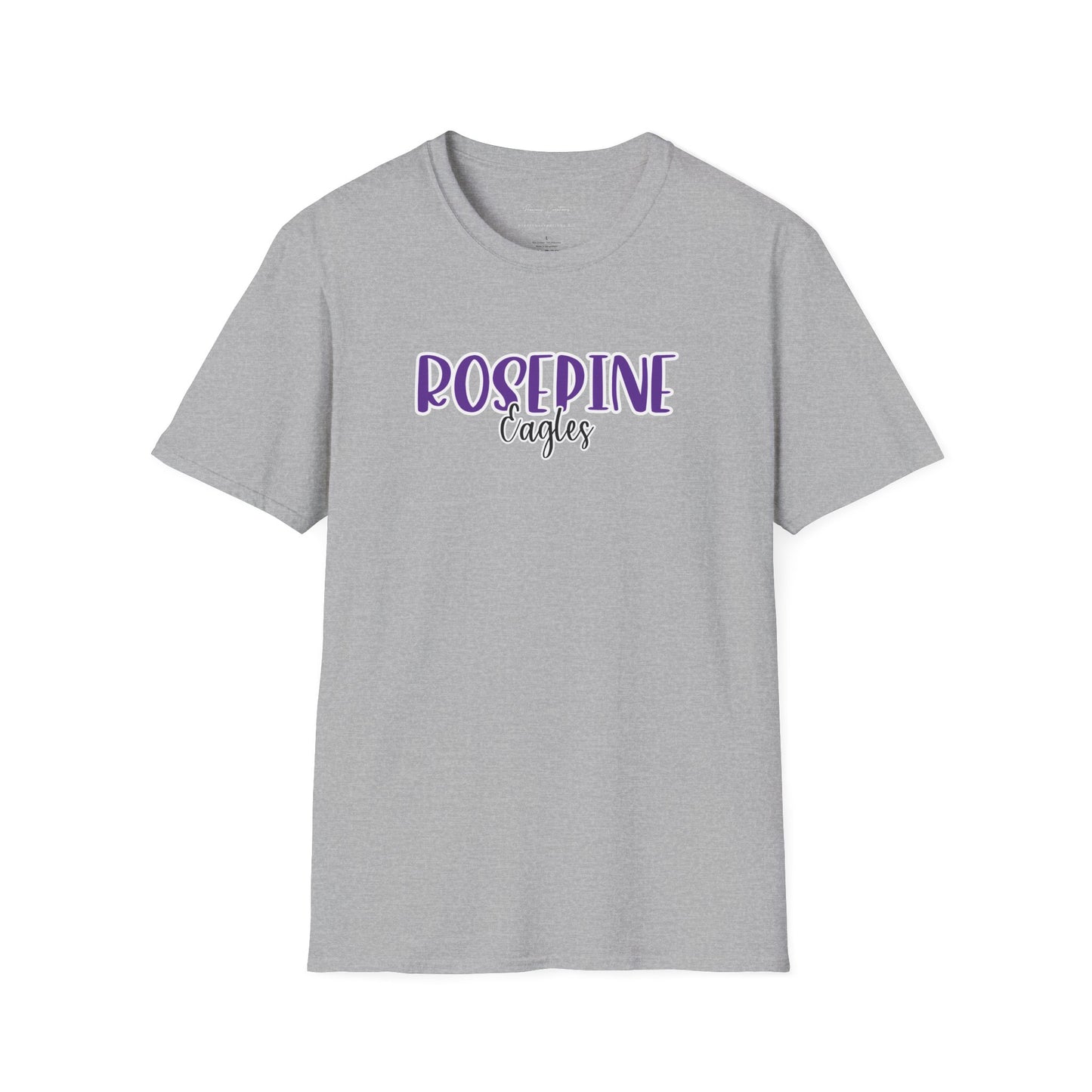 Gildan Rosepine Eagles Style 2 Unisex Softstyle T-Shirt, Cute Graphic Tee, Team Spirit Shirt, Casual Wear, Gift for Fans