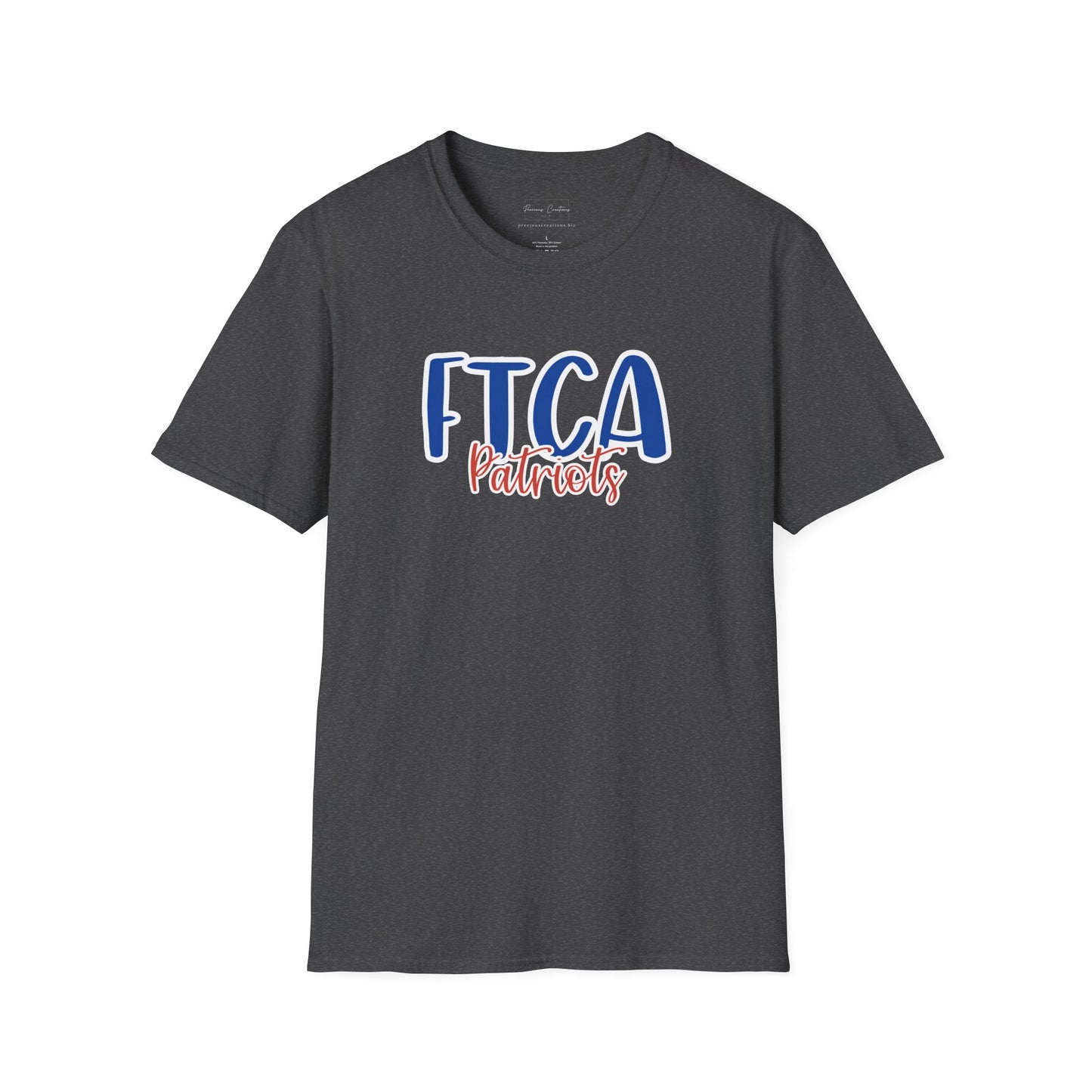 Gildan Faith Training Christian Academy Patriots Style 2 Unisex Softstyle T-Shirt, Cute Graphic Tee, Team Spirit Shirt, Casual Wear, Gift for Fans