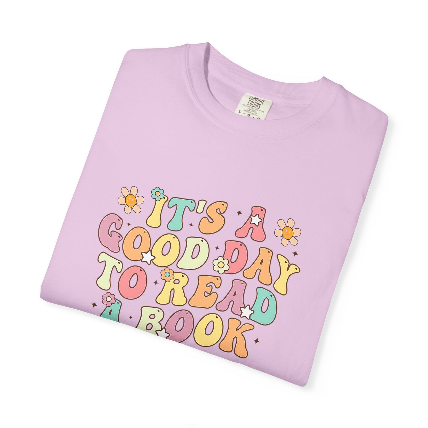 Comfort Colors Unisex Teacher It's a Good Day to Read a Book T-Shirt - Perfect for Teachers, Back to School, Gifts, Classroom Apparel, Casual Wear
