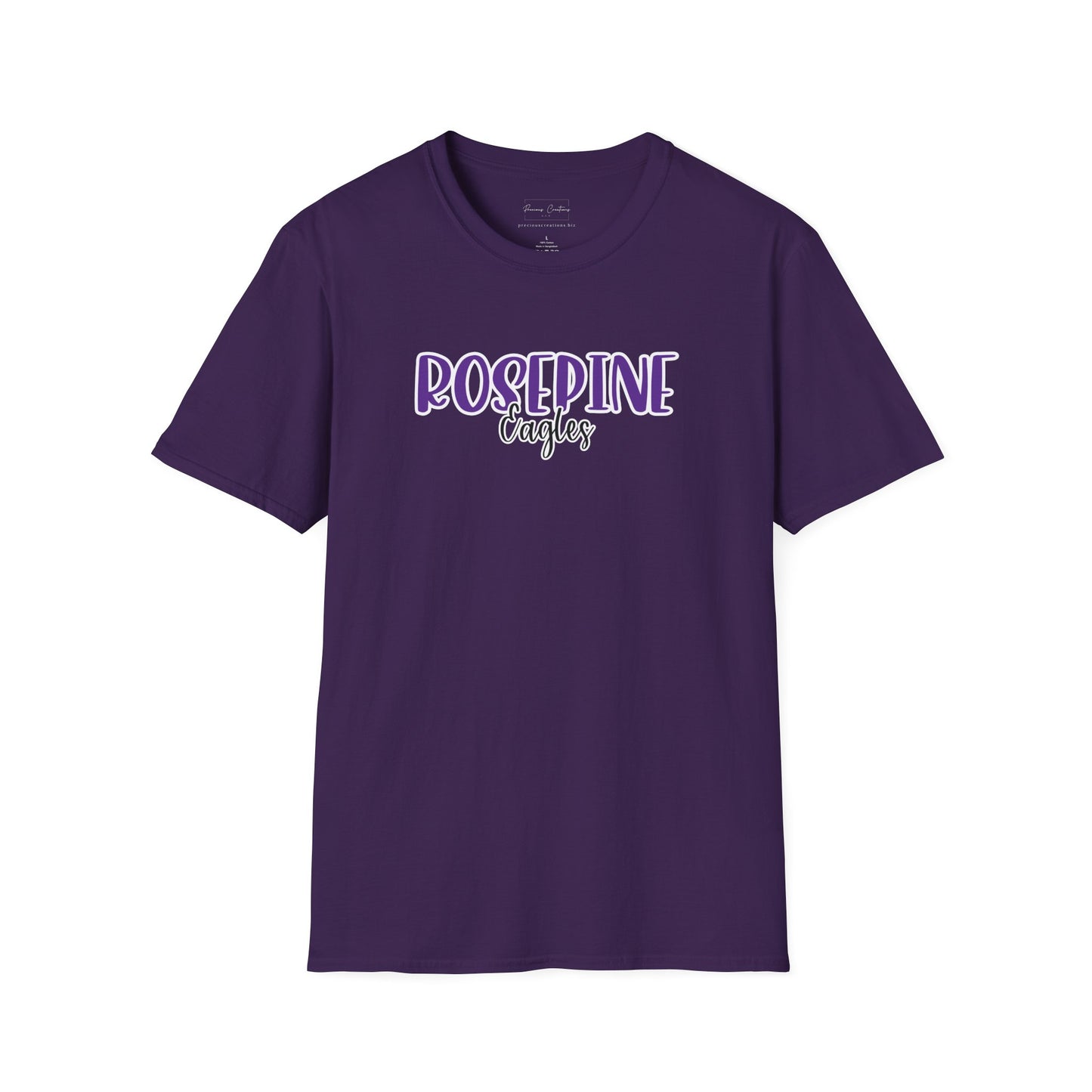 Gildan Rosepine Eagles Style 2 Unisex Softstyle T-Shirt, Cute Graphic Tee, Team Spirit Shirt, Casual Wear, Gift for Fans