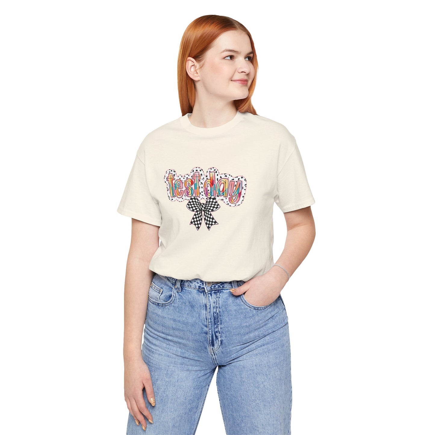 Bella + Canvas Test Day Short Sleeve Tee, Fun Gift, Party Attire, Unisex Shirt, Casual Wear, Summer Style