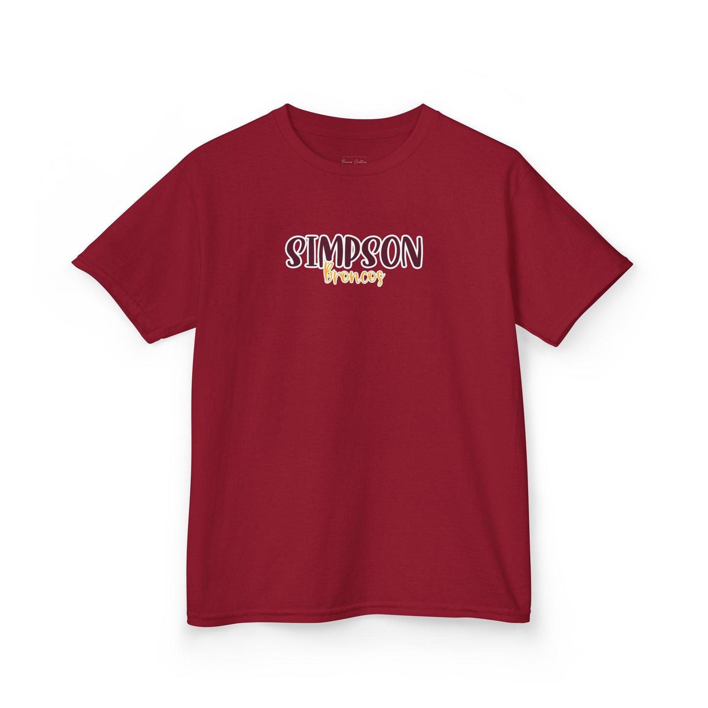 Gildan Kids Heavy Cotton Tee with Simpson Broncos Style 2 Design, Cute Children's T-Shirt, School Spirit Apparel, Gift for Young Fans, Sporty Kids Wear
