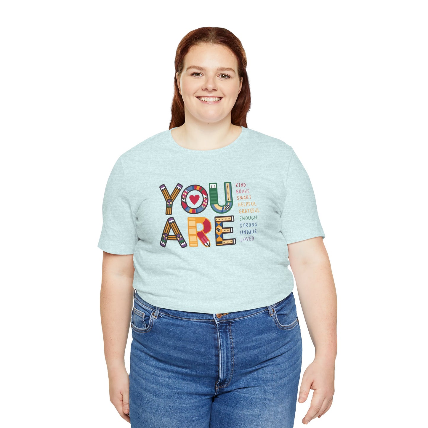 Bella + Canvas Teacher Tee, Unisex Jersey Short Sleeve Tee, Comfortable, You are Affirmations
