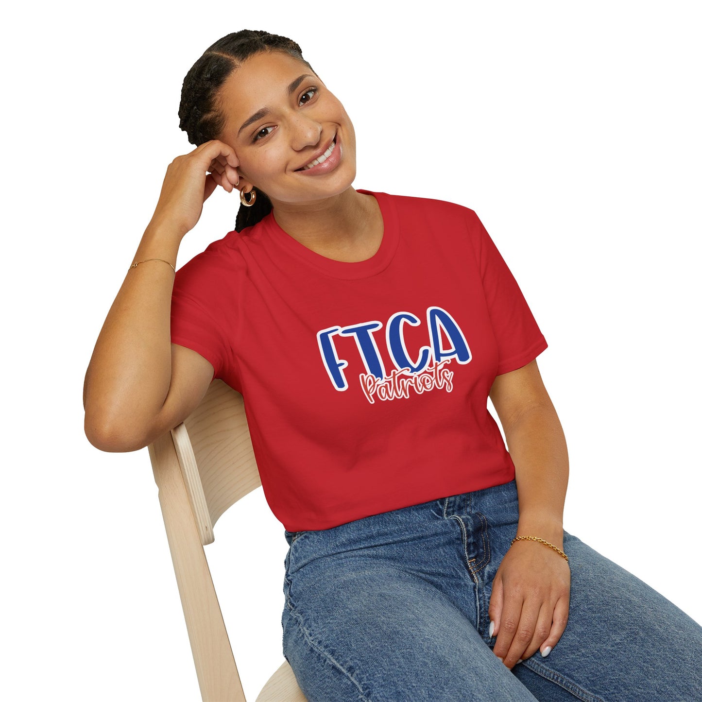 Gildan Faith Training Christian Academy Patriots Style 2 Unisex Softstyle T-Shirt, Cute Graphic Tee, Team Spirit Shirt, Casual Wear, Gift for Fans