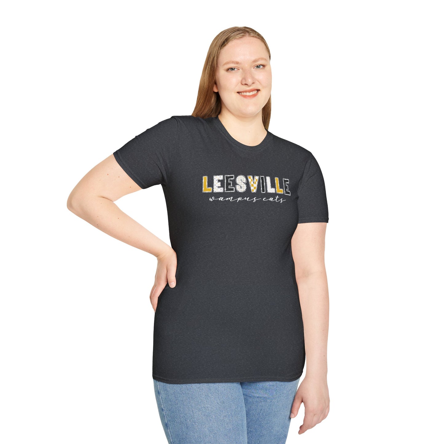 Copy of Gildan Leesville Wampus Cats Unisex Softstyle T-Shirt, Cute Graphic Tee, Team Spirit Shirt, Casual Wear, Gift for Fans
