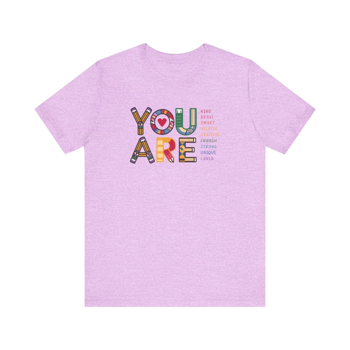 Bella + Canvas Teacher Tee, Unisex Jersey Short Sleeve Tee, Comfortable, You are Affirmations