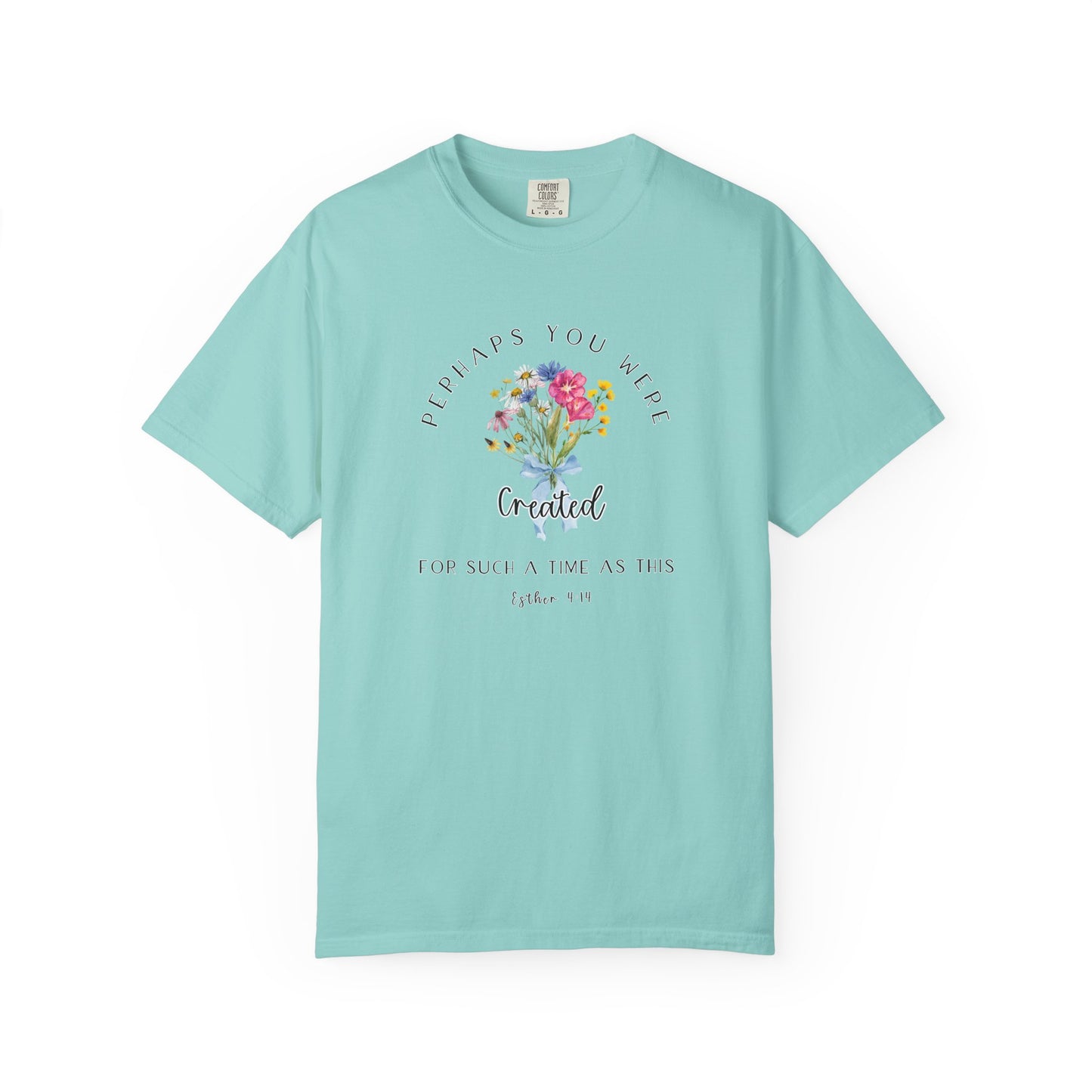 Comfort Colors Esther 4:14 Light colors Inspirational Floral T-Shirt, Unisex Garment-Dyed Tee, Perfect Gift, Spiritual Apparel, Thoughtful Quote Shirt, Everyday Wear
