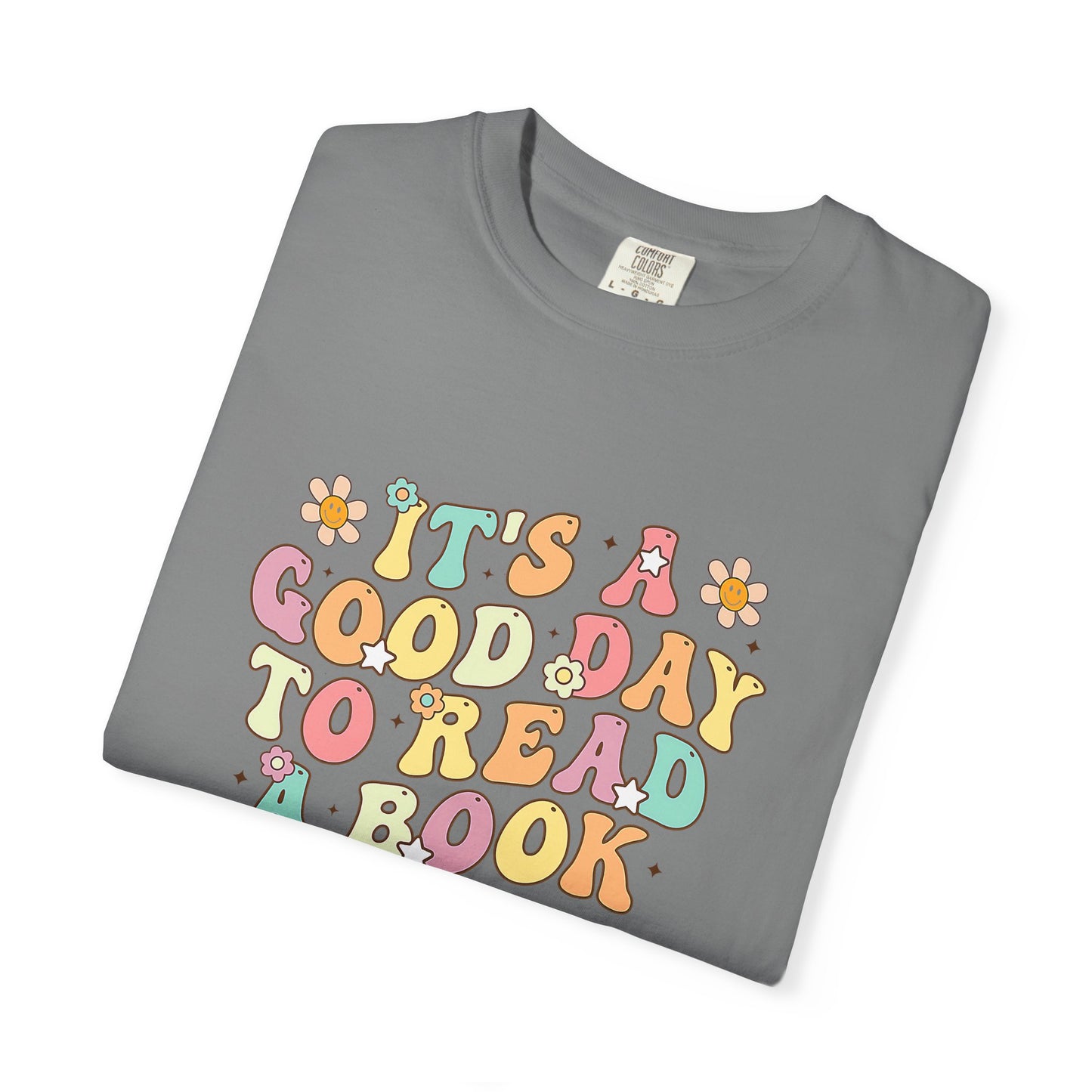 Comfort Colors Unisex Teacher It's a Good Day to Read a Book T-Shirt - Perfect for Teachers, Back to School, Gifts, Classroom Apparel, Casual Wear