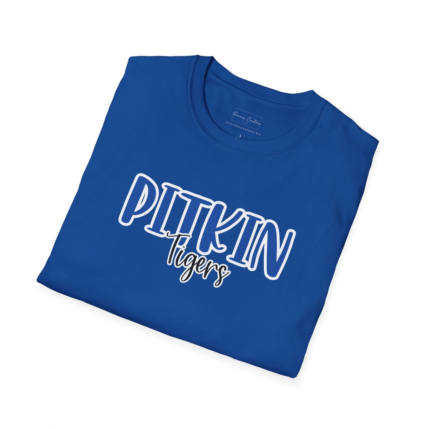 Gildan Pitkin Tigers Style 2 Unisex Softstyle T-Shirt, Cute Graphic Tee, Team Spirit Shirt, Casual Wear, Gift for Fans