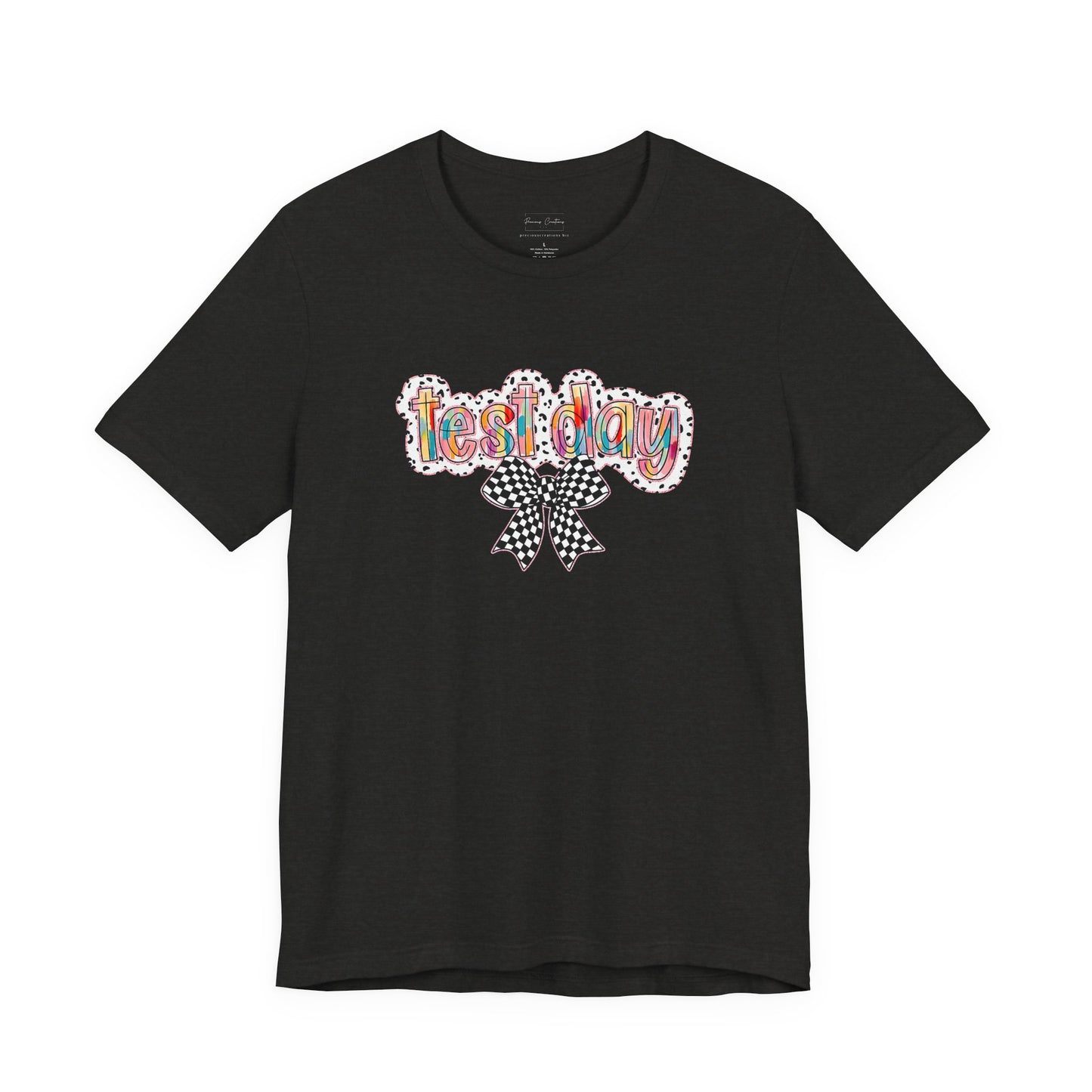 Bella + Canvas Test Day Short Sleeve Tee, Fun Gift, Party Attire, Unisex Shirt, Casual Wear, Summer Style