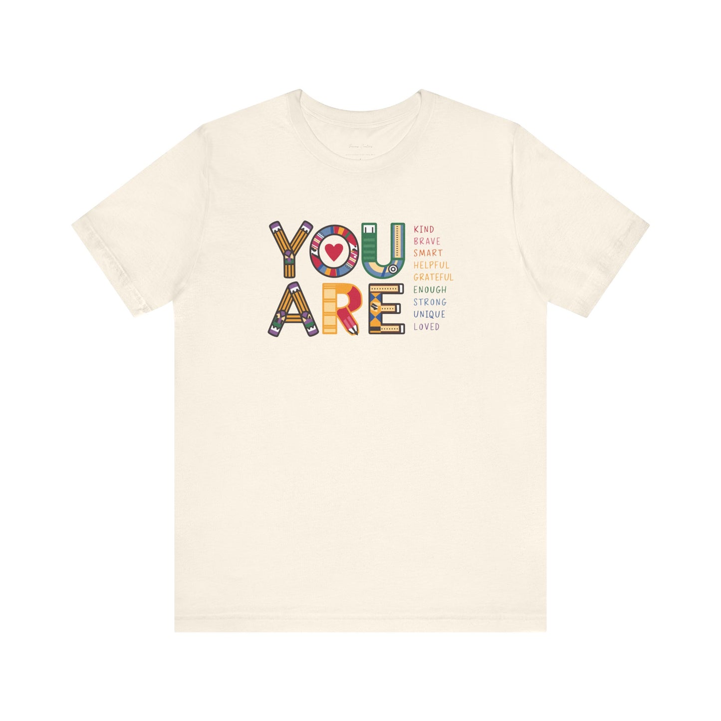 Bella + Canvas Teacher Tee, Unisex Jersey Short Sleeve Tee, Comfortable, You are Affirmations