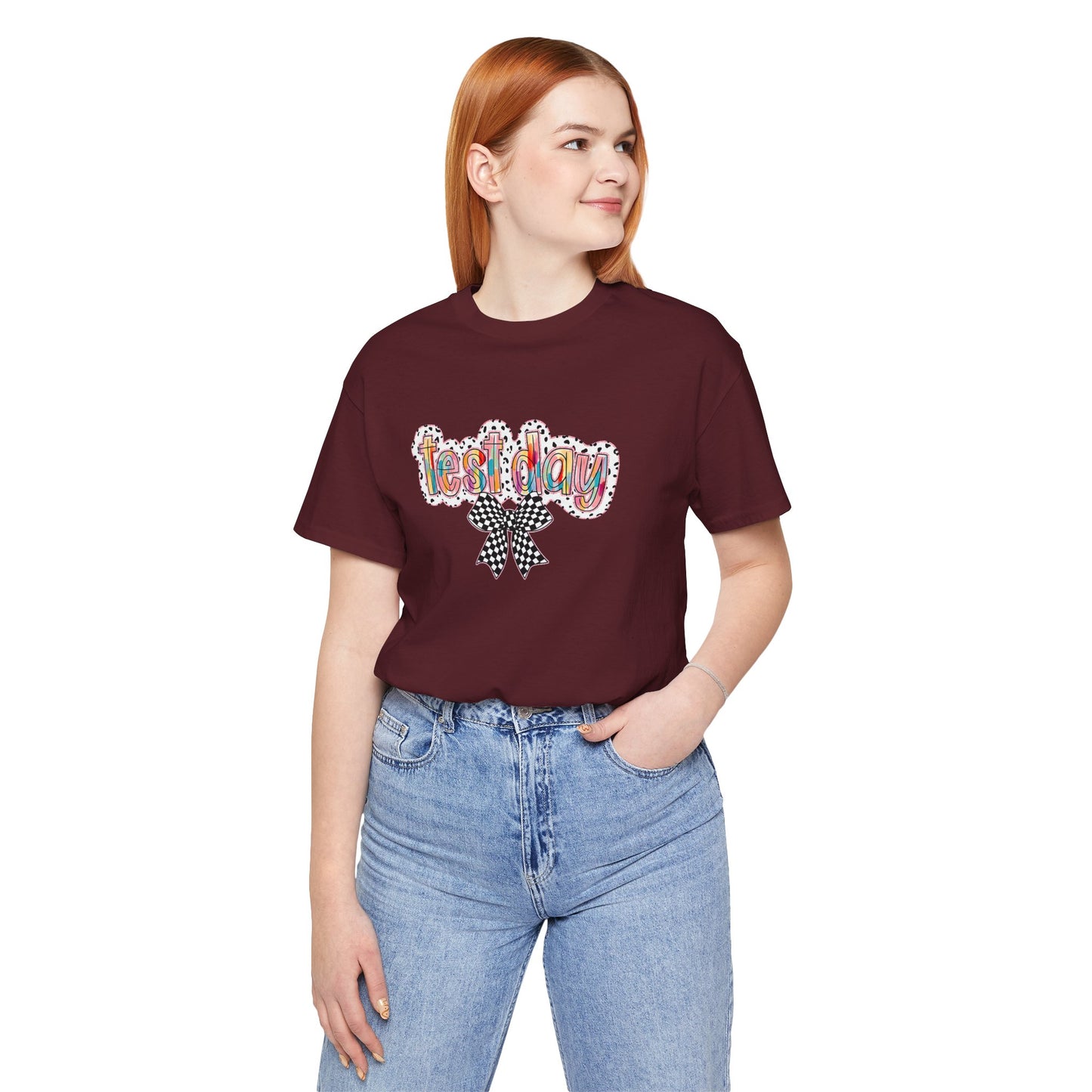 Bella + Canvas Test Day Short Sleeve Tee, Fun Gift, Party Attire, Unisex Shirt, Casual Wear, Summer Style