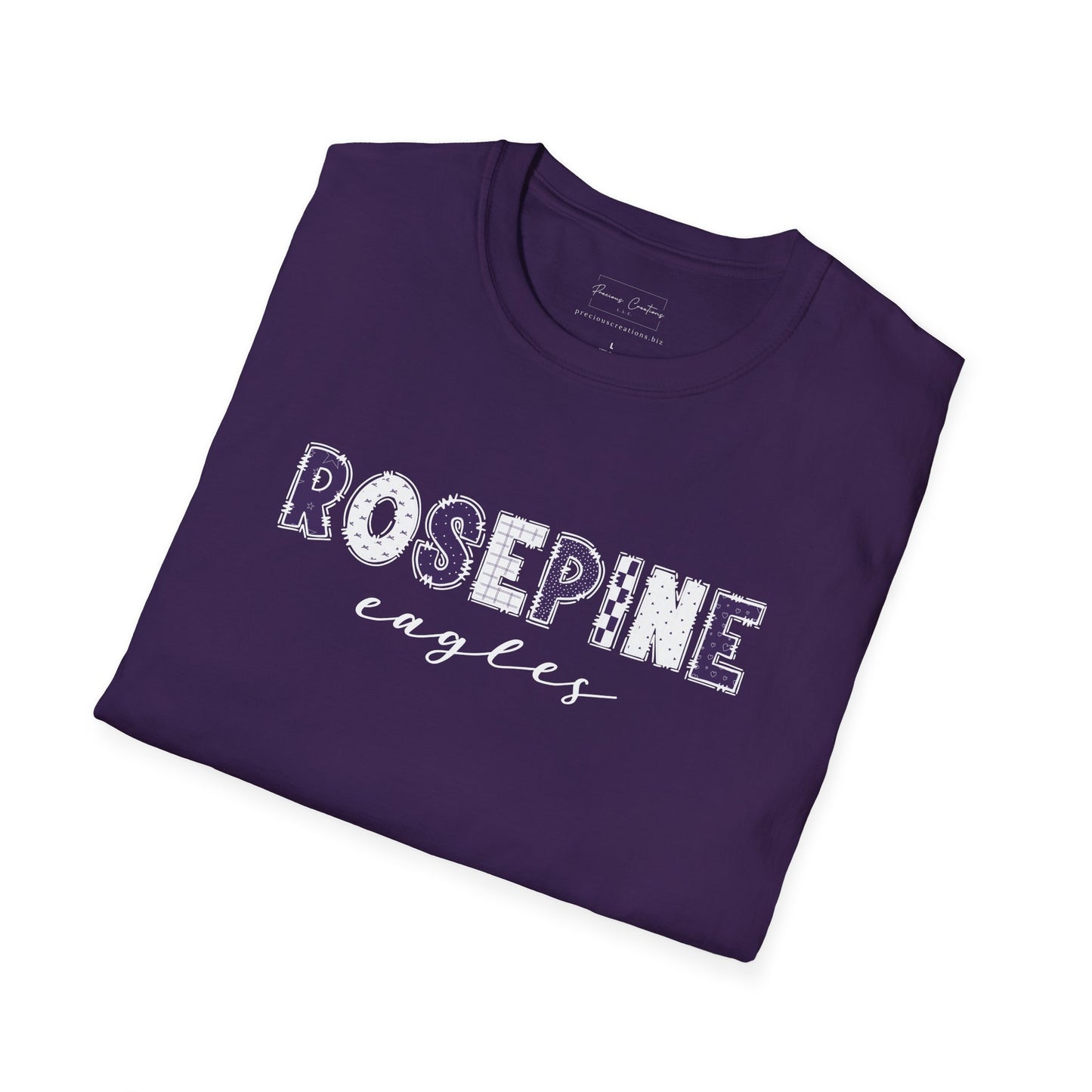 Gildan Rosepine Eagles Unisex Softstyle T-Shirt, Cute Graphic Tee, Team Spirit Shirt, Casual Wear, Gift for Fans