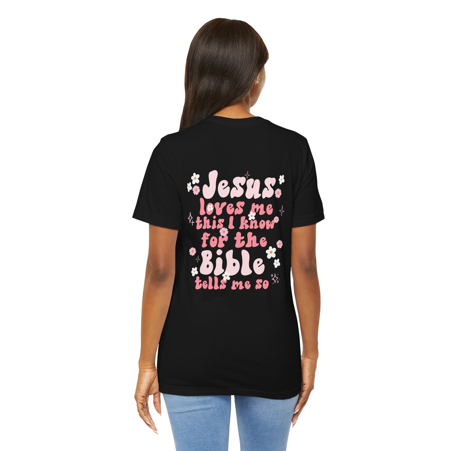 Bella + Canvas Unisex Christian Tee - Jesus Loves Me Short Sleeve Shirt, Faith-Based Gift, Casual Wear, Bible Verse T-Shirt, Perfect for Church Events