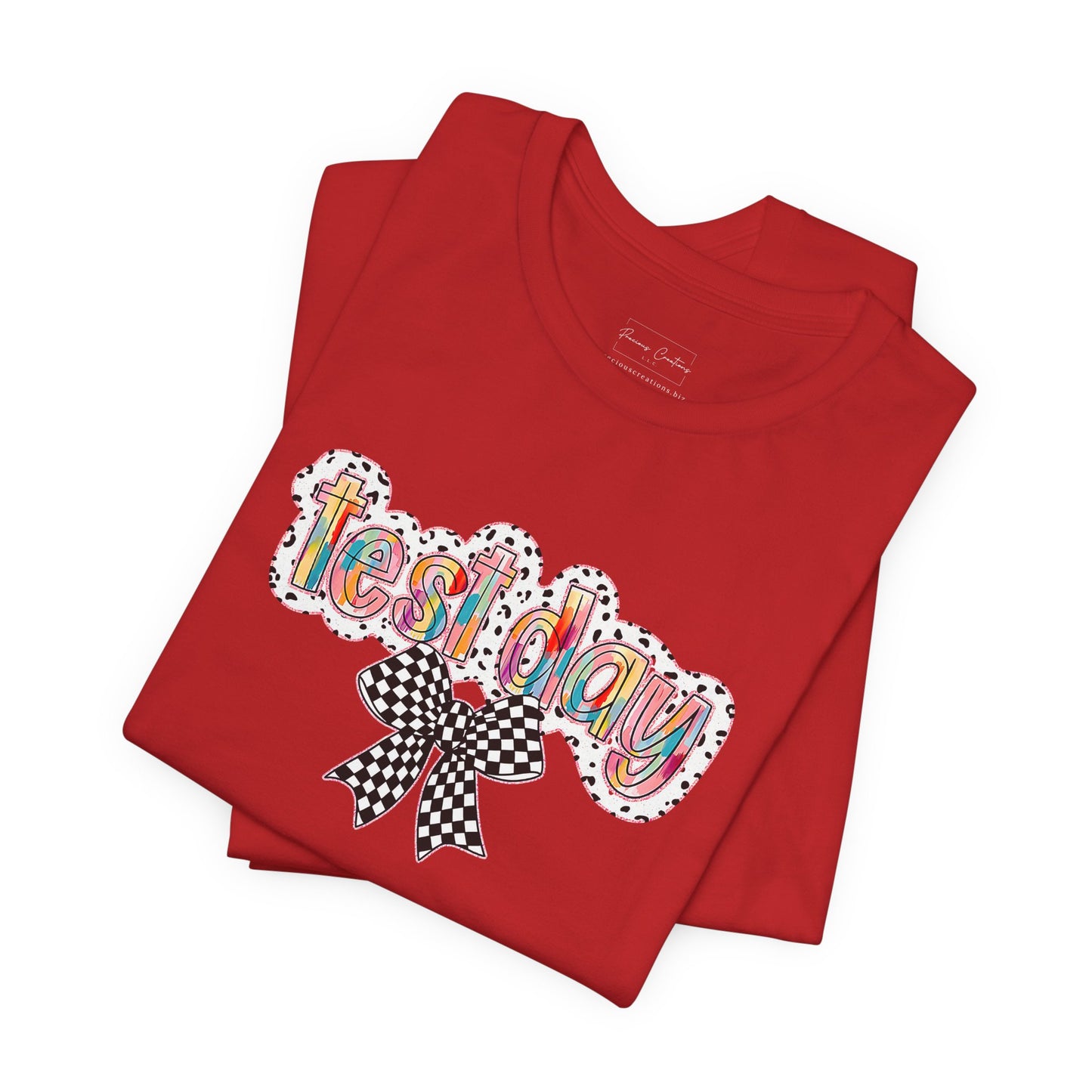 Bella + Canvas Test Day Short Sleeve Tee, Fun Gift, Party Attire, Unisex Shirt, Casual Wear, Summer Style