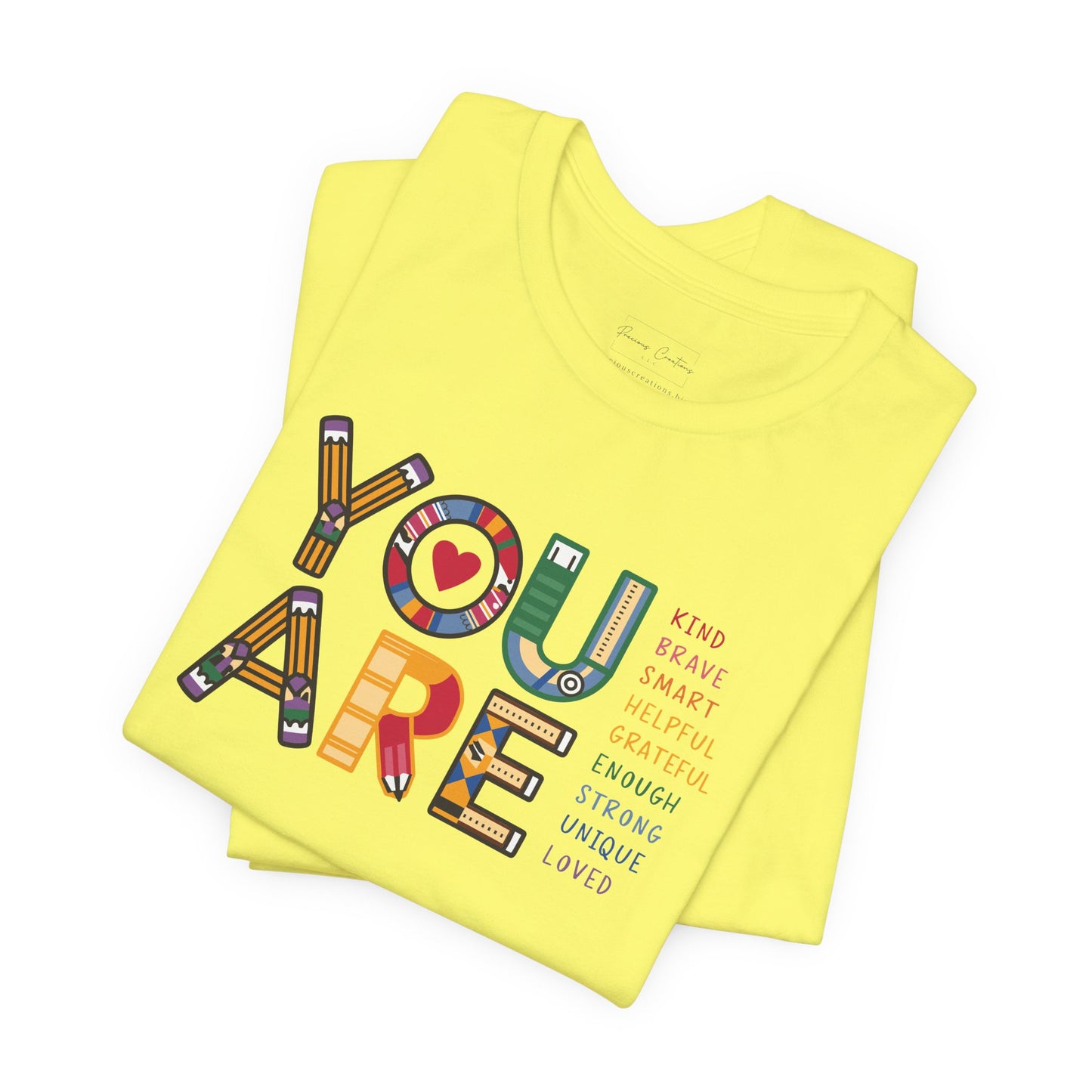 Bella + Canvas Teacher Tee, Unisex Jersey Short Sleeve Tee, Comfortable, You are Affirmations