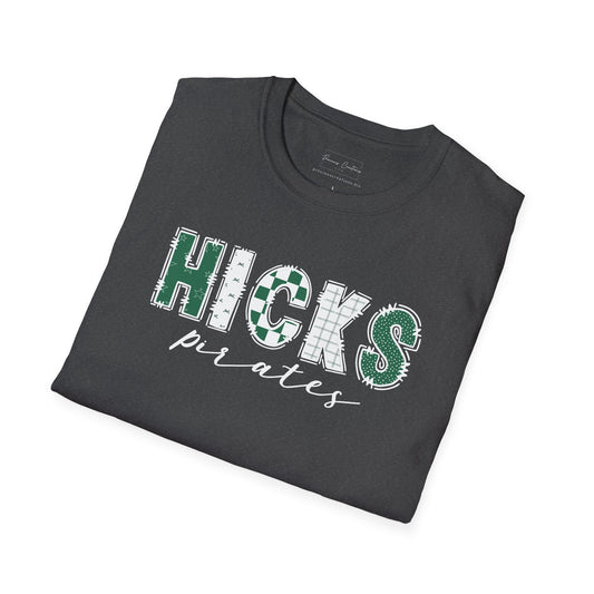 Gildan Hicks Pirates Unisex Softstyle T-Shirt, Cute Graphic Tee, Team Spirit Shirt, Casual Wear, Gift for Fans