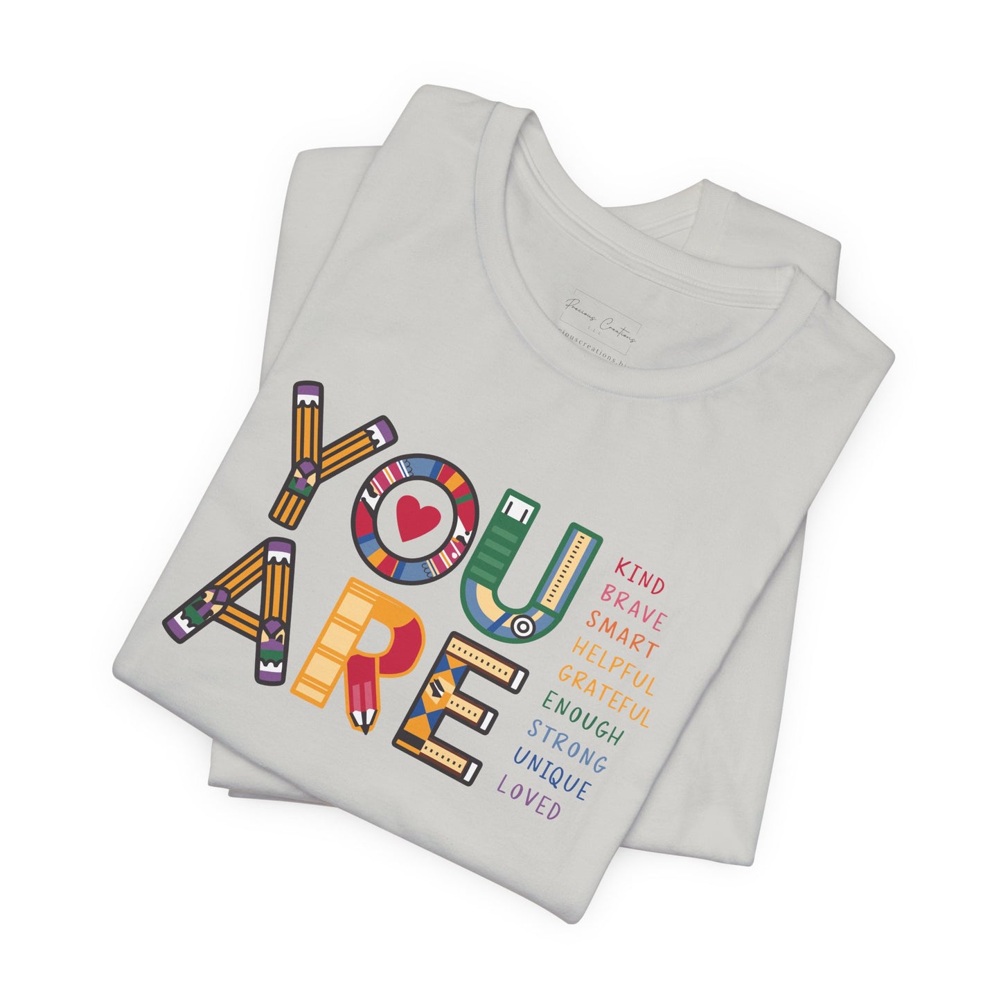 Bella + Canvas Teacher Tee, Unisex Jersey Short Sleeve Tee, Comfortable, You are Affirmations