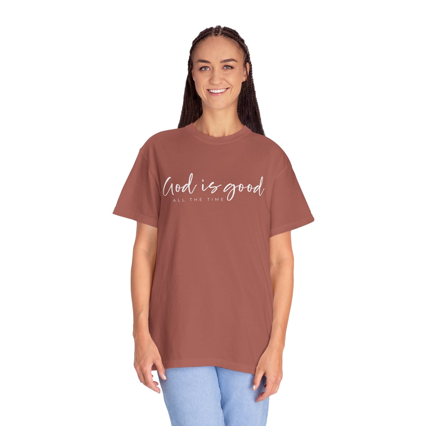 God is Good All the Time Garment-Dyed T-Shirt, Casual Tee, Unisex Fashion, Everyday Wear, Gift for Him and Her, Summer Style