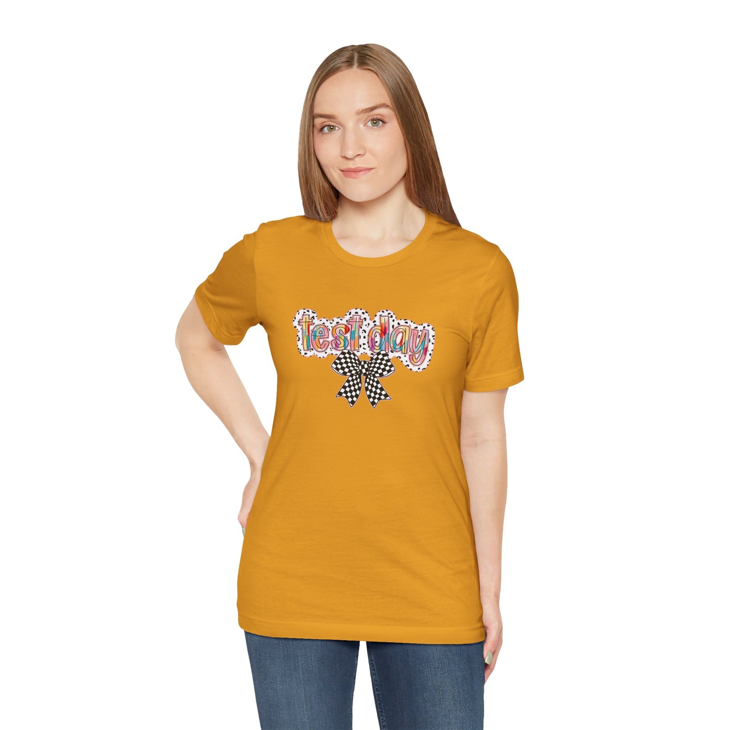 Bella + Canvas Test Day Short Sleeve Tee, Fun Gift, Party Attire, Unisex Shirt, Casual Wear, Summer Style