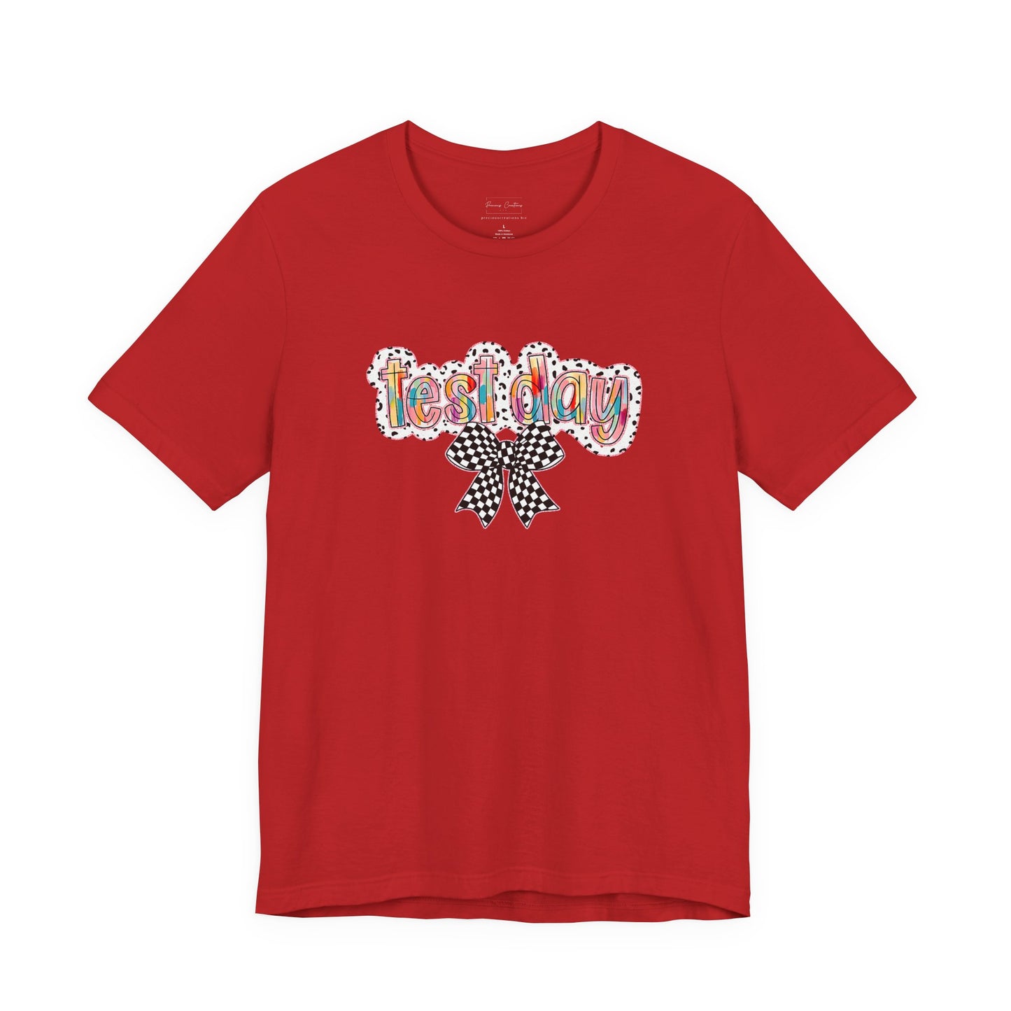 Bella + Canvas Test Day Short Sleeve Tee, Fun Gift, Party Attire, Unisex Shirt, Casual Wear, Summer Style