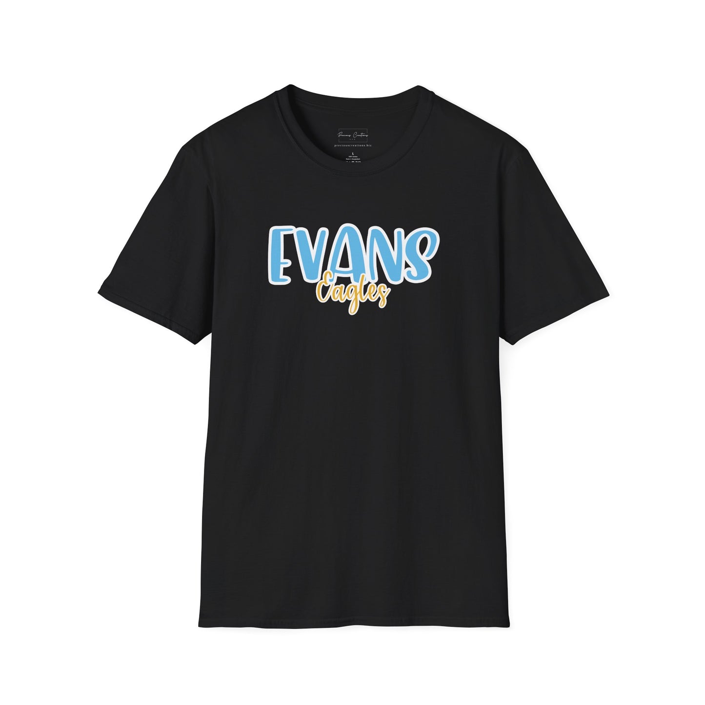 Gildan Evans Eagles Style 2 Unisex Softstyle T-Shirt, Cute Graphic Tee, Team Spirit Shirt, Casual Wear, Gift for Fans