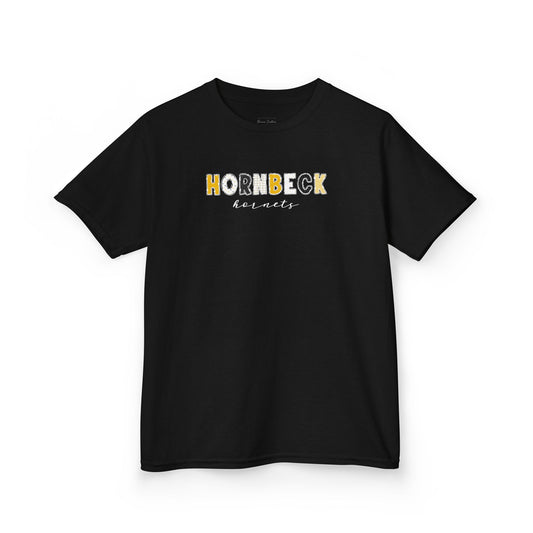 Gildan Kids Heavy Cotton Tee with Hornbeck Hornets Design, Cute Children's T-Shirt, School Spirit Apparel, Gift for Young Fans, Sporty Kids Wear