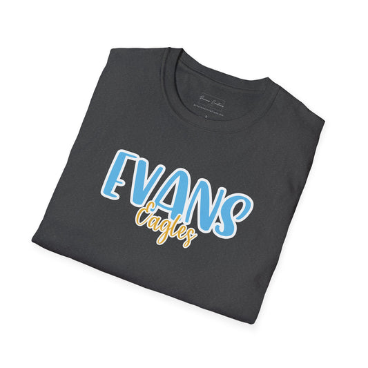 Gildan Evans Eagles Style 2 Unisex Softstyle T-Shirt, Cute Graphic Tee, Team Spirit Shirt, Casual Wear, Gift for Fans