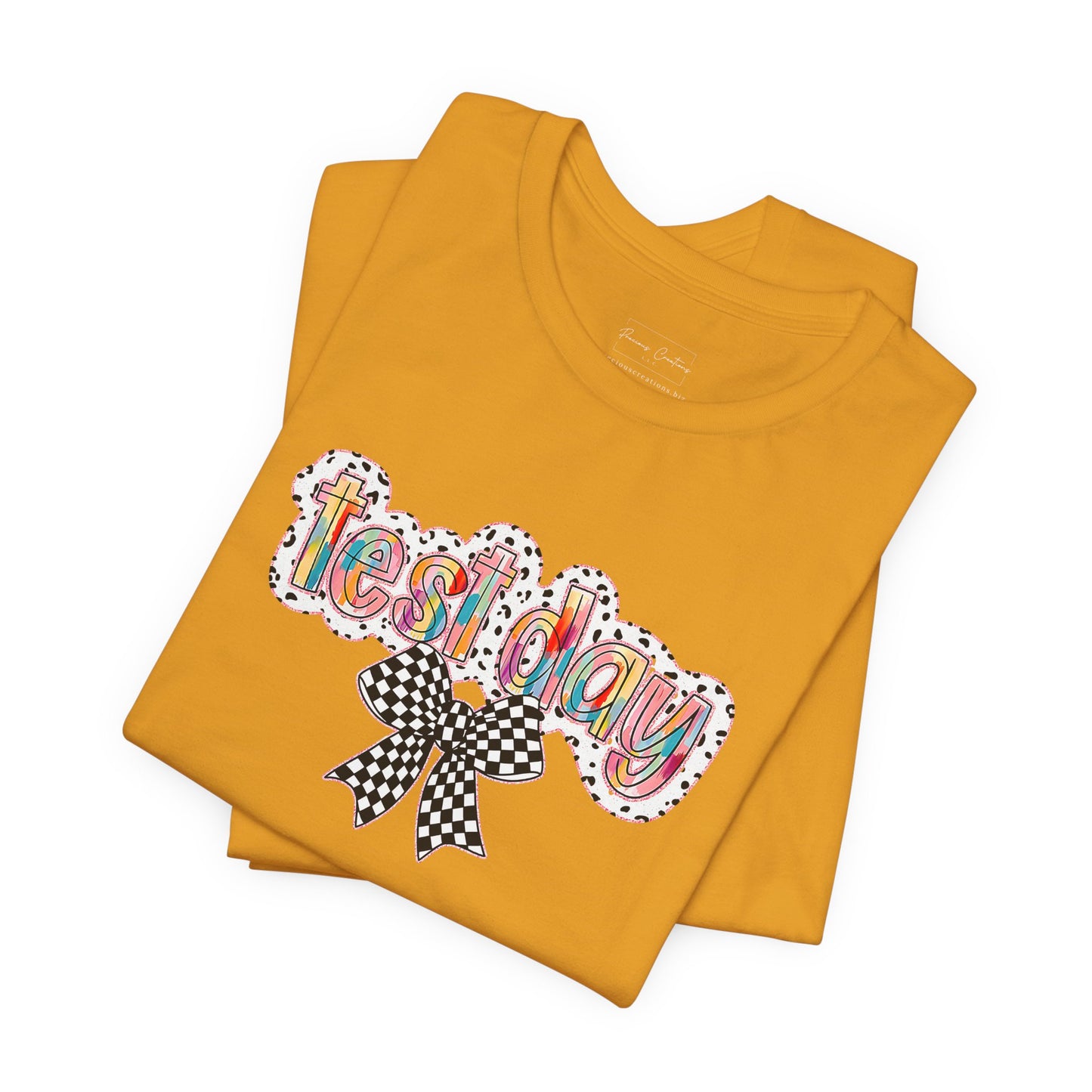 Bella + Canvas Test Day Short Sleeve Tee, Fun Gift, Party Attire, Unisex Shirt, Casual Wear, Summer Style