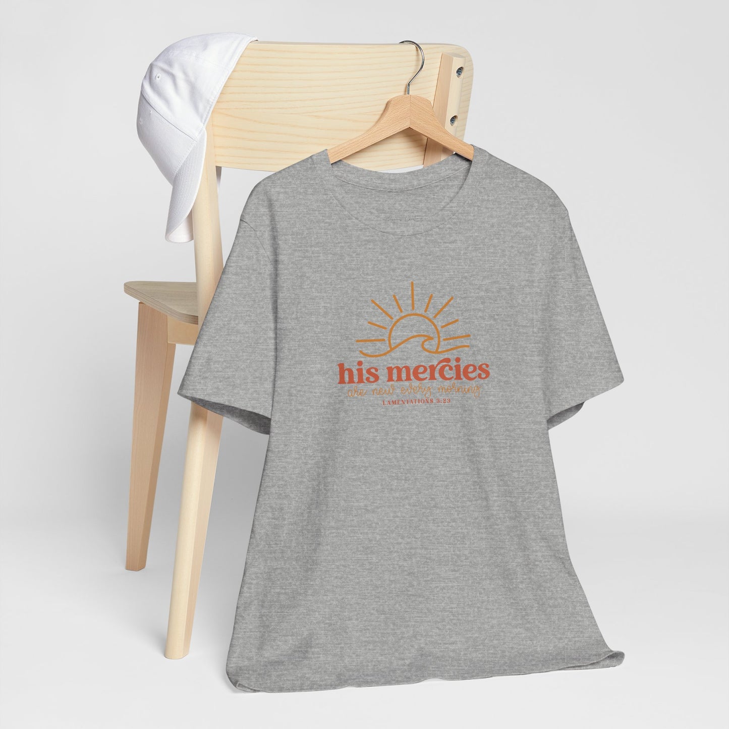 Bella + Canvas Inspirational Graphic Tee - His Mercies, Faith-Based Shirt, Casual Wear, Gift for Believers, Christian Apparel, Everyday Comfort