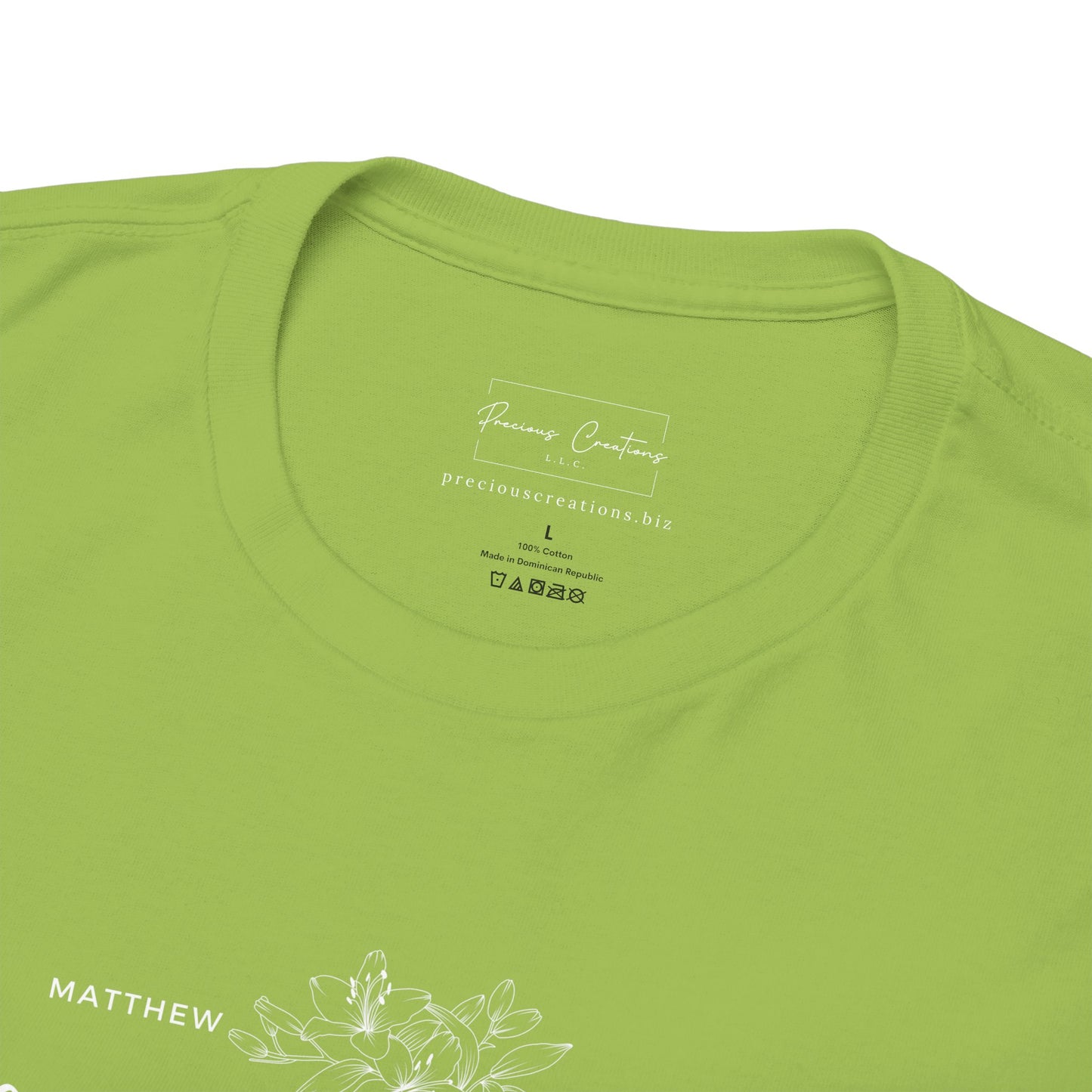 Gildan Unisex Heavy Cotton Tee with 'Consider the Lilies' Design | Casual Wear, Gifts, Inspirational Apparel, Everyday Comfort