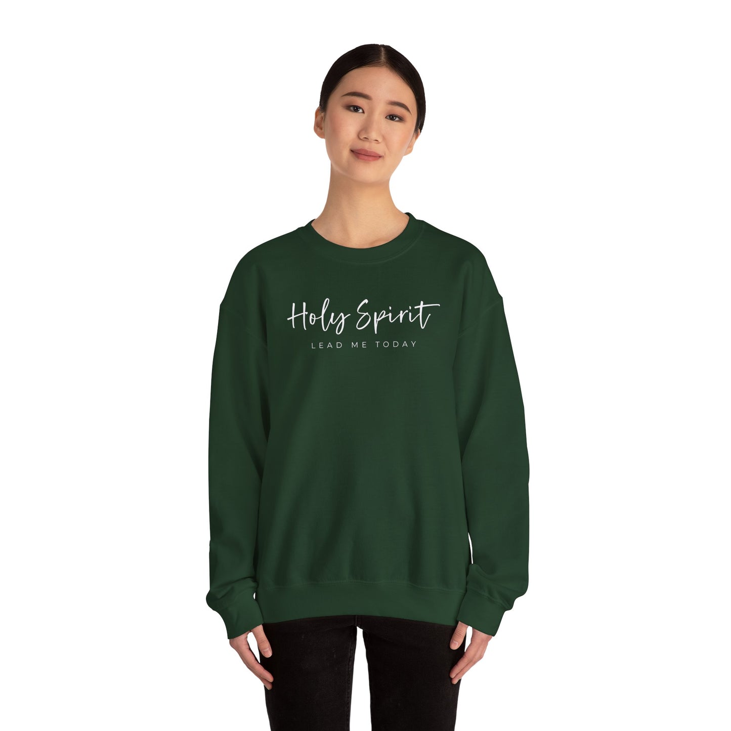 Gildan Comfortable Unisex Crewneck Sweatshirt - "Holy Spirit Lead Me Today" - Faithful Gift, Cozy Wear, Inspirational Apparel, Spiritual [...]
