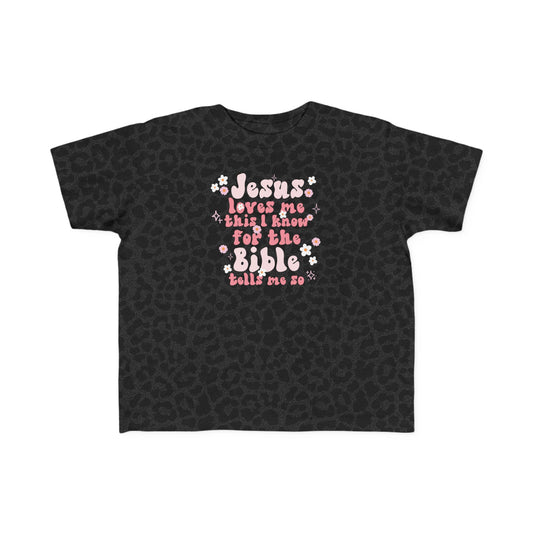 Rabbit Skins Cute Jesus Loves Me Toddler Tee, Christian Kids Shirt, Faith-Based Fashion, Religious Gifts, Toddler Outfit, Baby Shower Gift