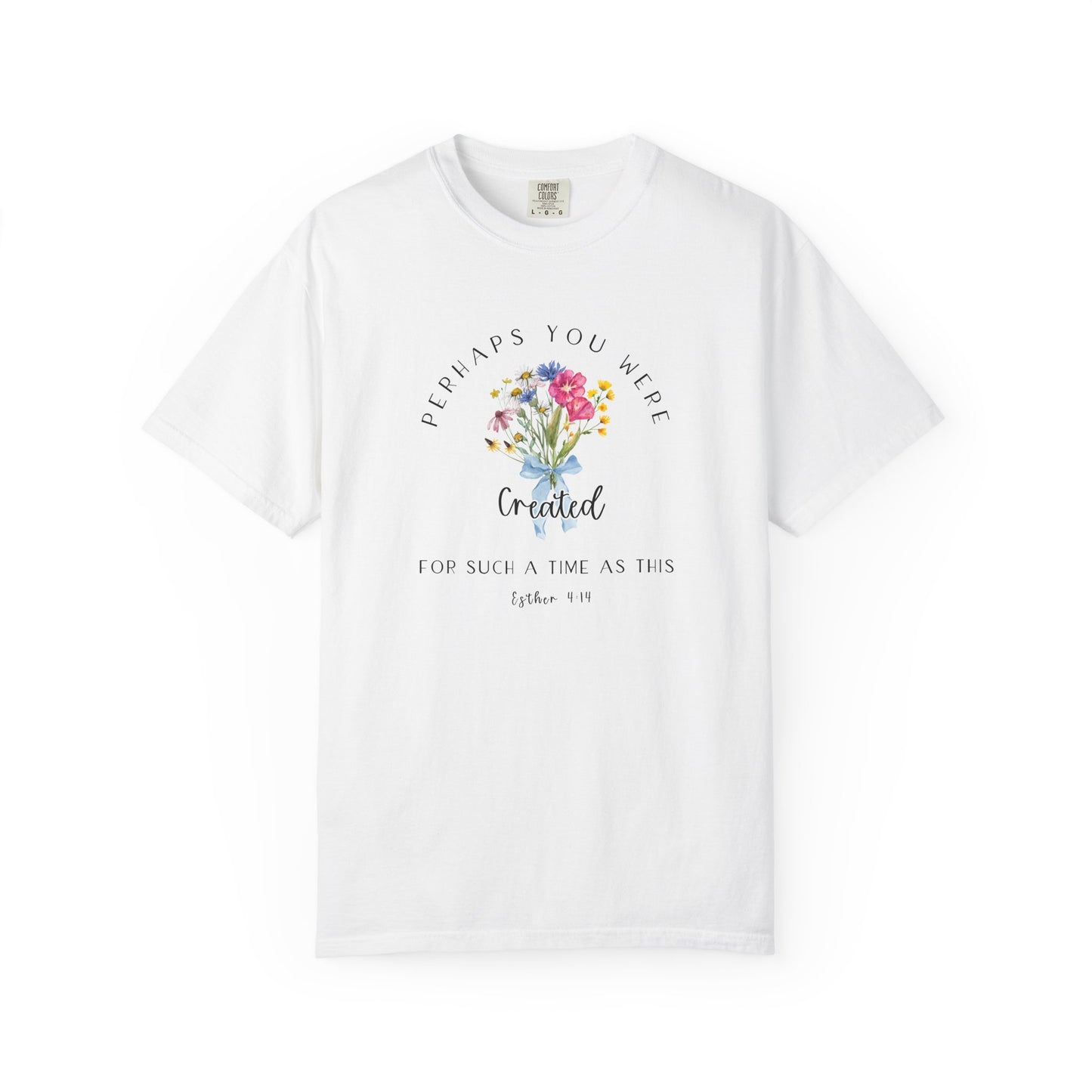 Comfort Colors Esther 4:14 Light colors Inspirational Floral T-Shirt, Unisex Garment-Dyed Tee, Perfect Gift, Spiritual Apparel, Thoughtful Quote Shirt, Everyday Wear
