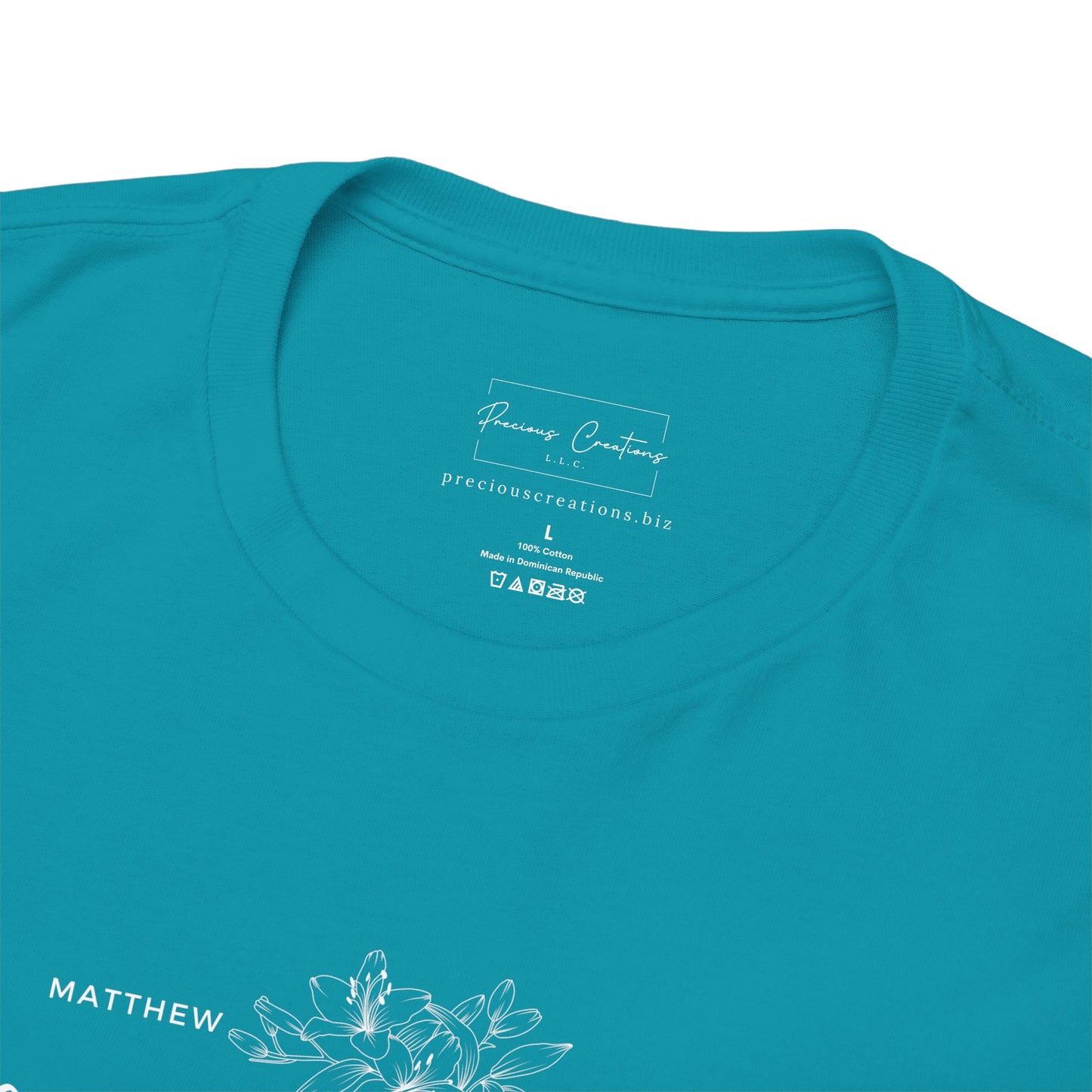 Gildan Unisex Heavy Cotton Tee with 'Consider the Lilies' Design | Casual Wear, Gifts, Inspirational Apparel, Everyday Comfort