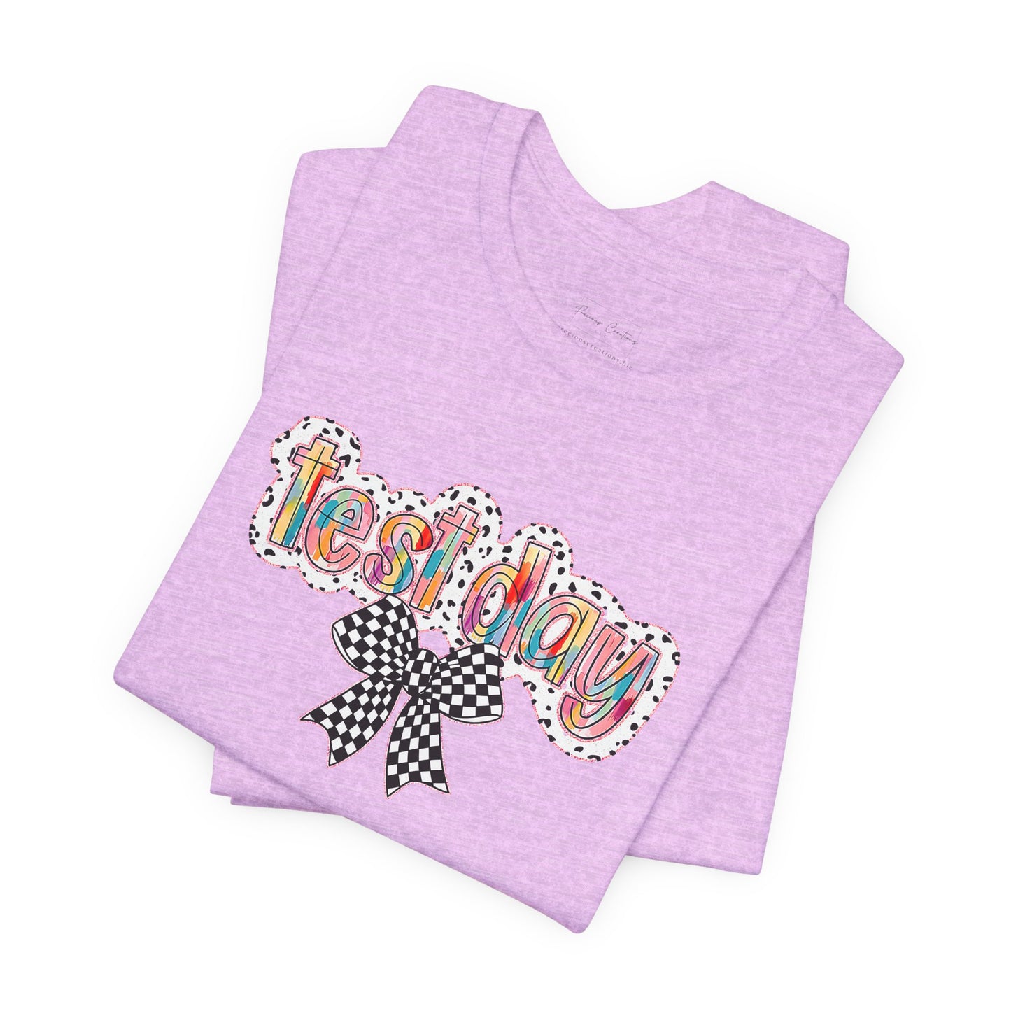 Bella + Canvas Test Day Short Sleeve Tee, Fun Gift, Party Attire, Unisex Shirt, Casual Wear, Summer Style