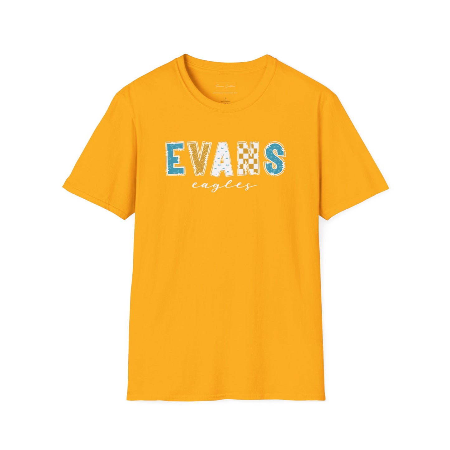 Gildan Evans Eagles Unisex Softstyle T-Shirt, Cute Graphic Tee, Team Spirit Shirt, Casual Wear, Gift for Fans