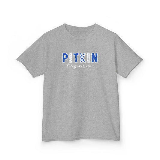 Gildan Kids Heavy Cotton Tee with Pitkin Tigers Design, Cute Children's T-Shirt, School Spirit Apparel, Gift for Young Fans, Sporty Kids Wear